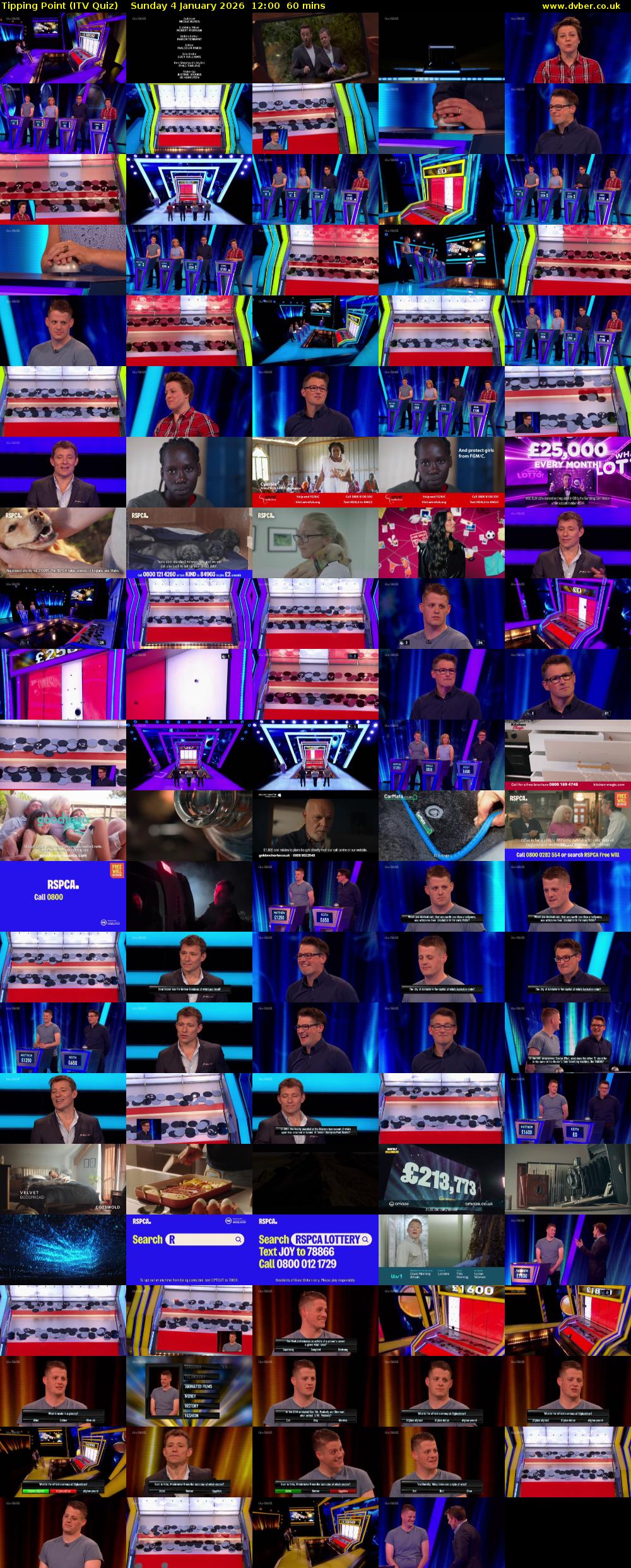Tipping Point (ITV Quiz) Sunday 4 January 2026 12:00 - 13:00