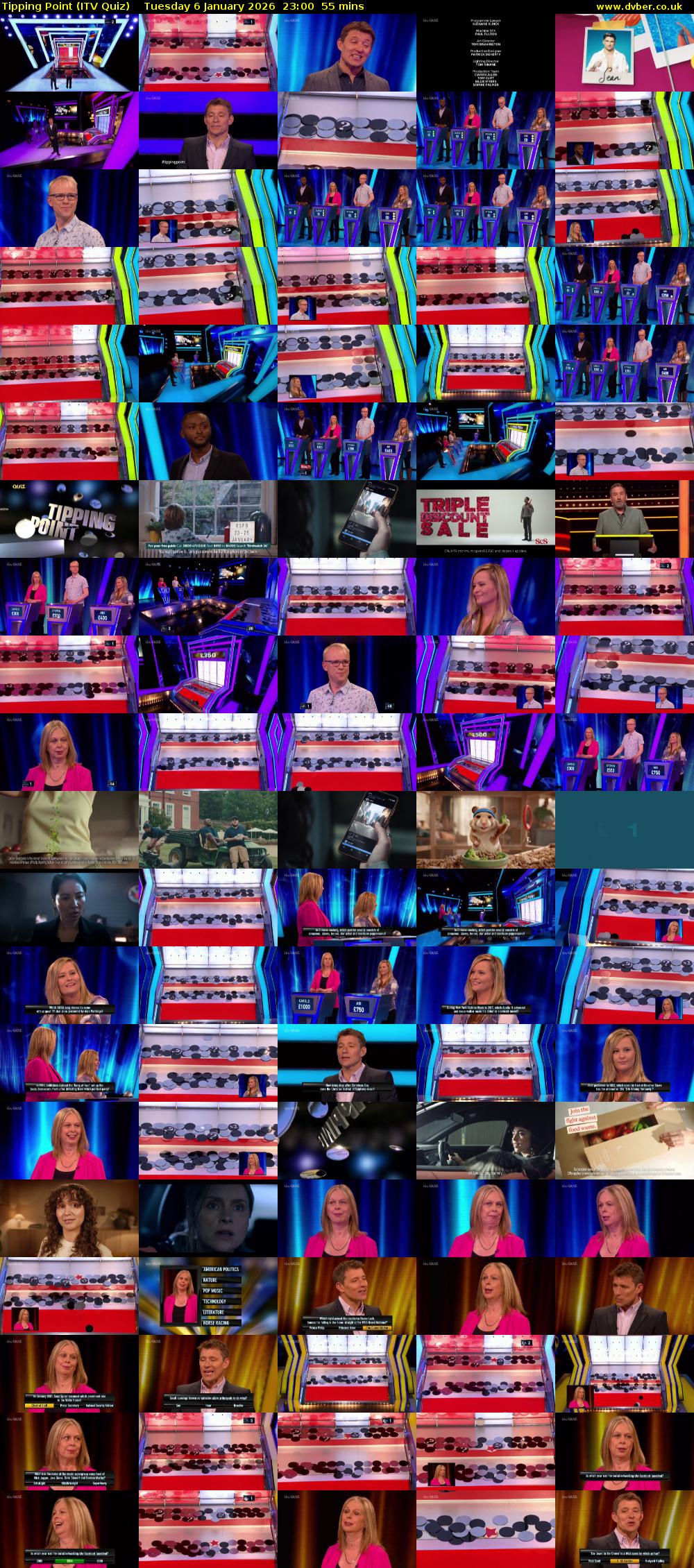 Tipping Point (ITV Quiz) Tuesday 6 January 2026 23:00 - 23:55
