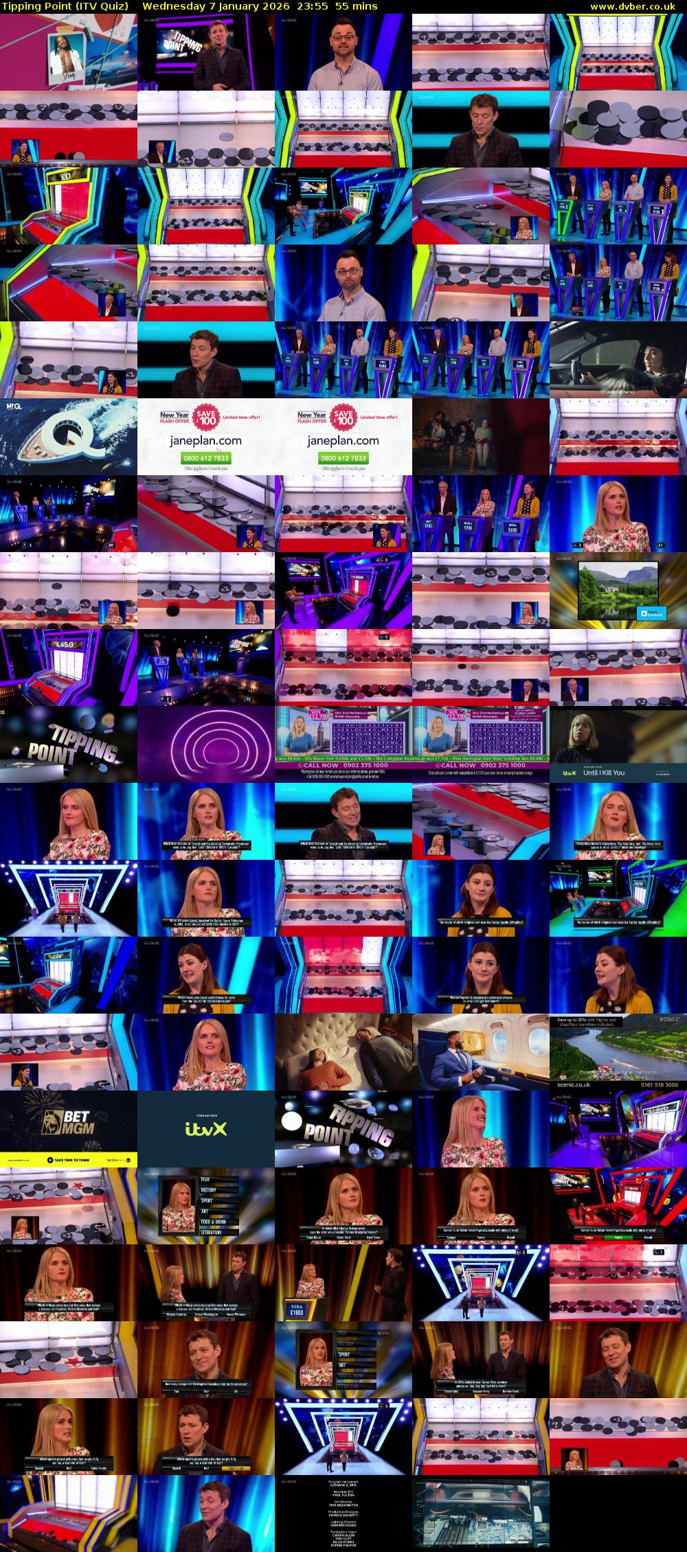 Tipping Point (ITV Quiz) Wednesday 7 January 2026 23:55 - 00:50