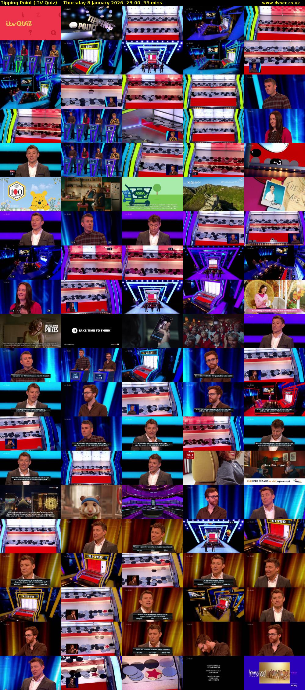 Tipping Point (ITV Quiz) Thursday 8 January 2026 23:00 - 23:55