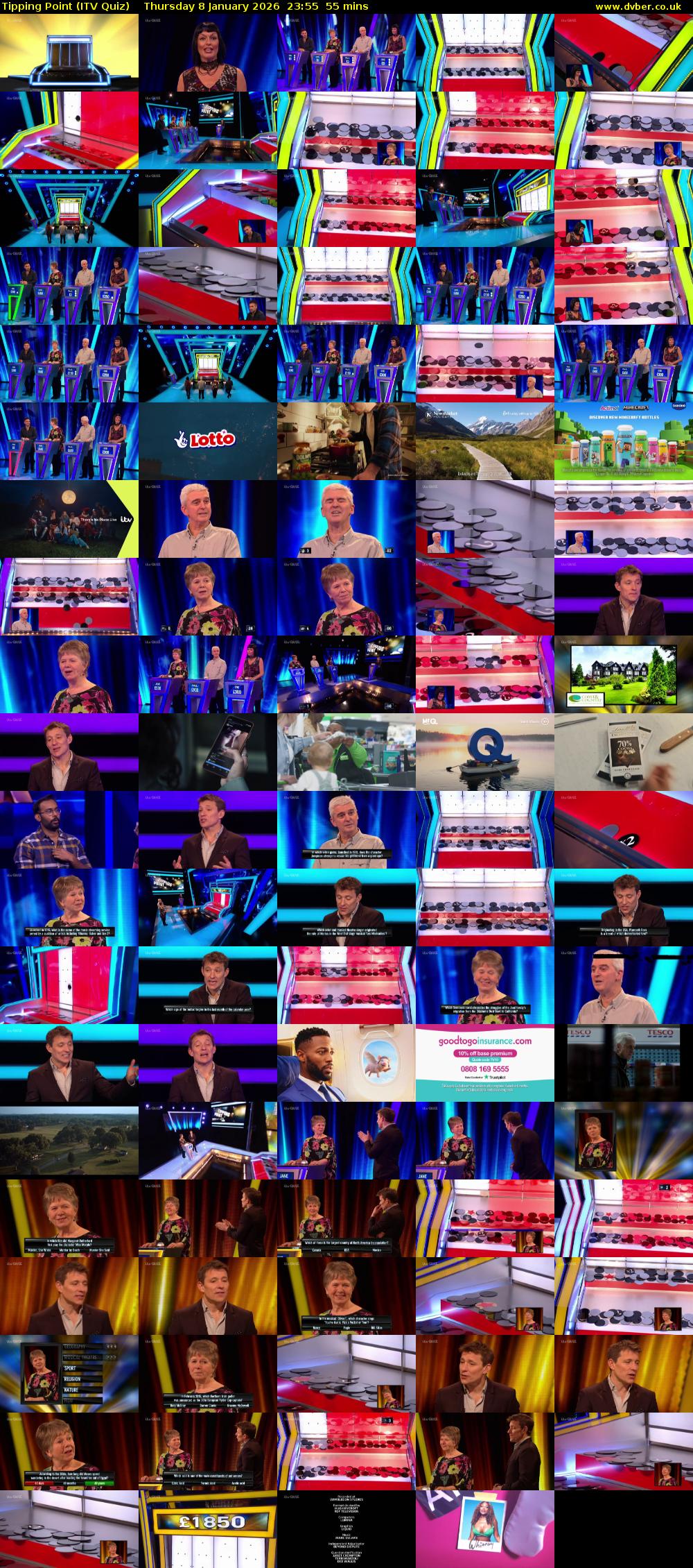 Tipping Point (ITV Quiz) Thursday 8 January 2026 23:55 - 00:50