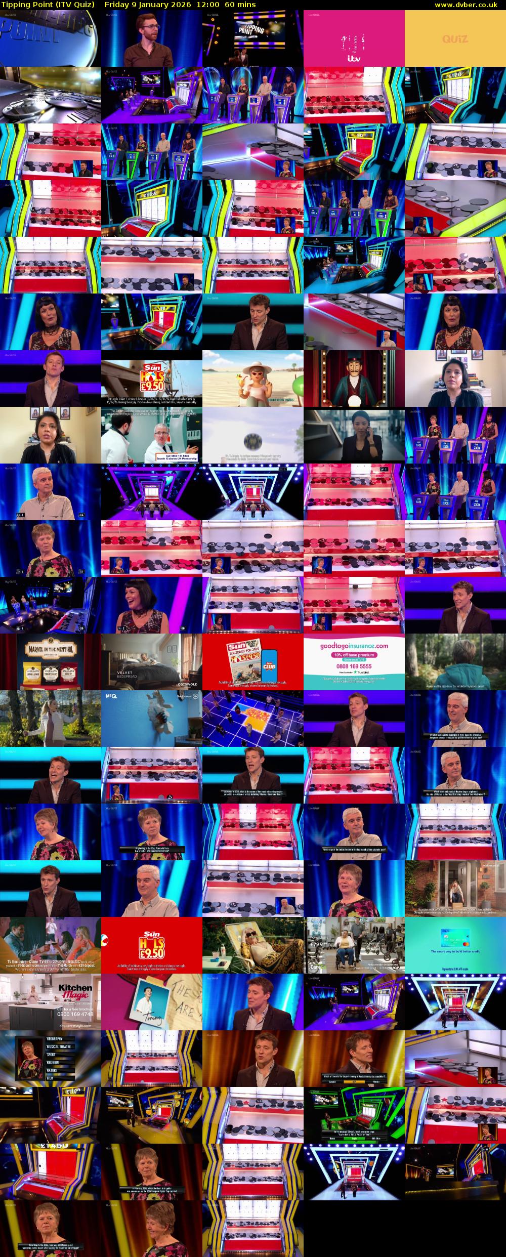 Tipping Point (ITV Quiz) Friday 9 January 2026 12:00 - 13:00