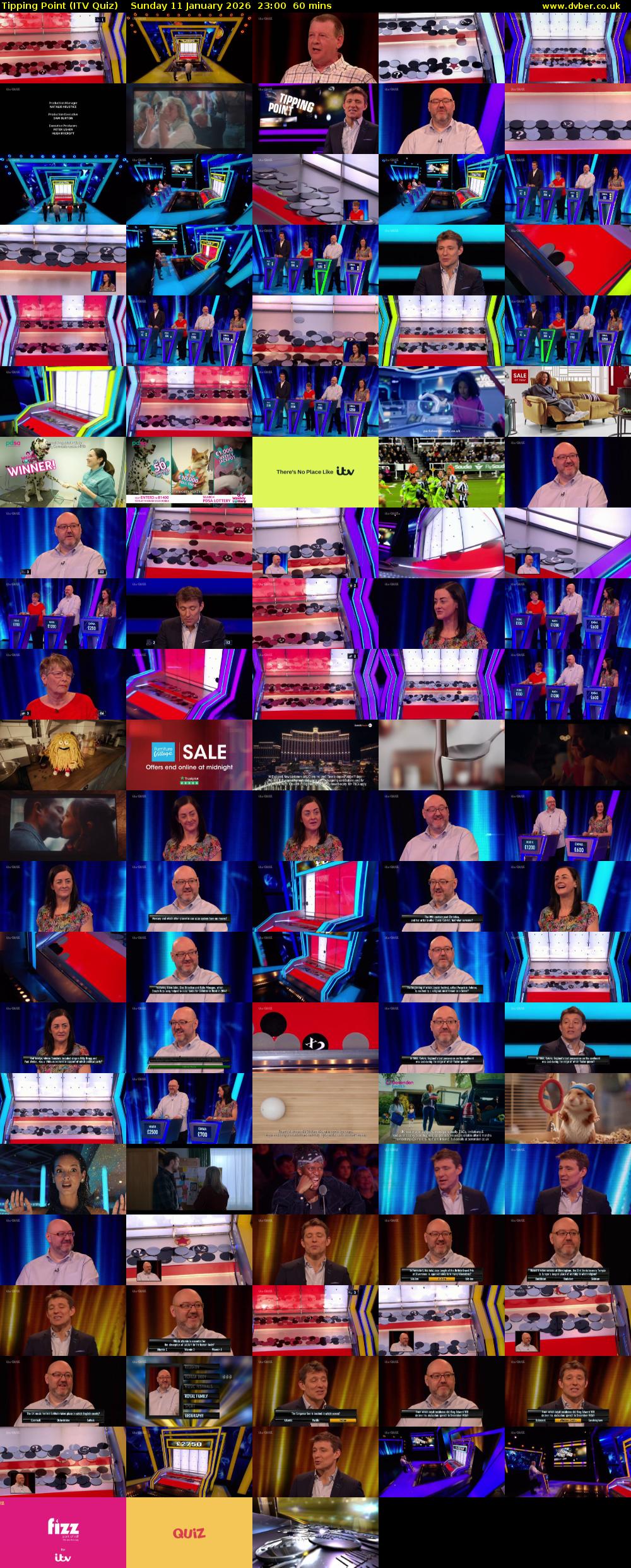 Tipping Point (ITV Quiz) Sunday 11 January 2026 23:00 - 00:00