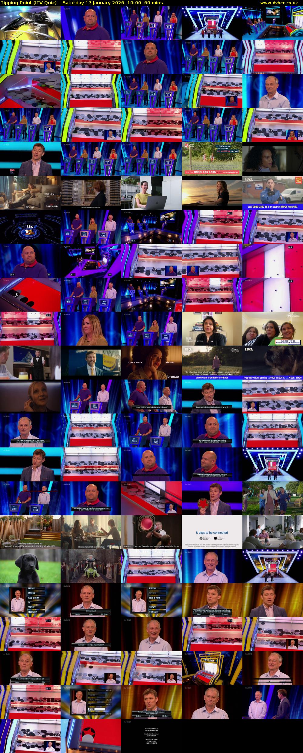 Tipping Point (ITV Quiz) Saturday 17 January 2026 10:00 - 11:00