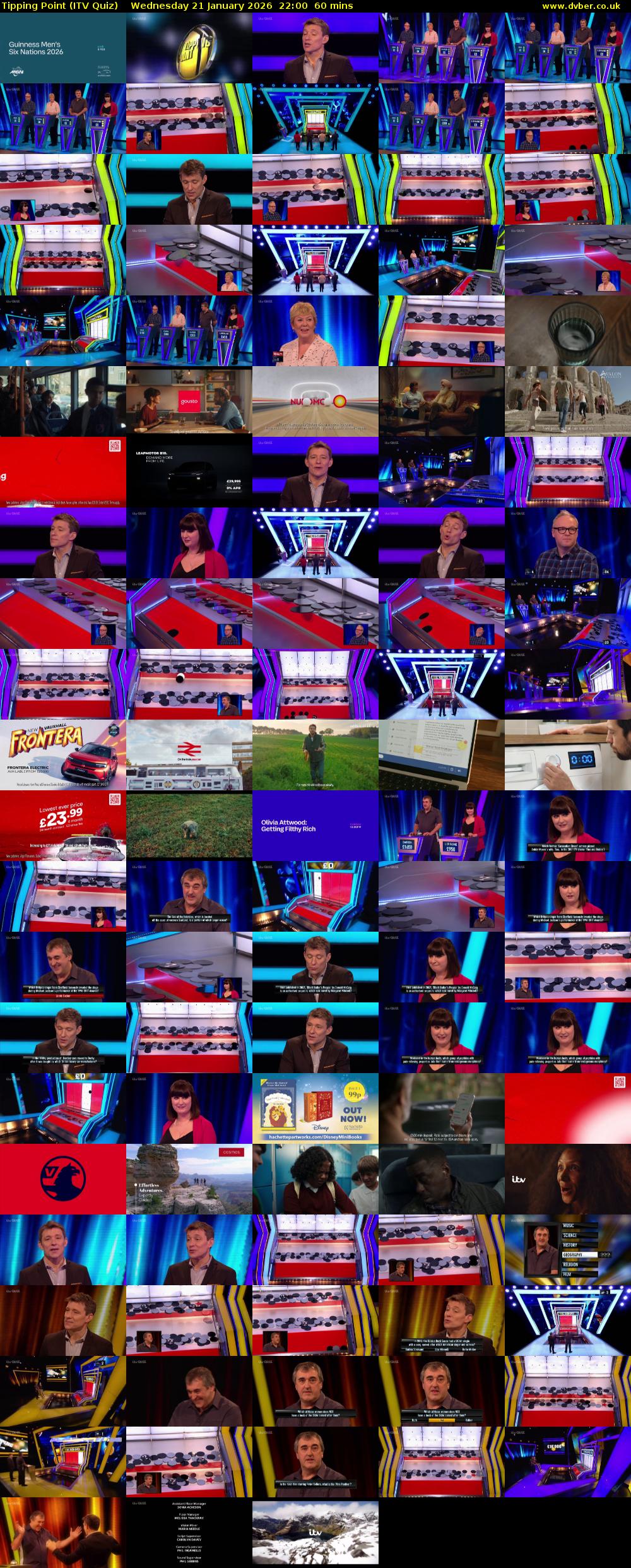 Tipping Point (ITV Quiz) Wednesday 21 January 2026 22:00 - 23:00