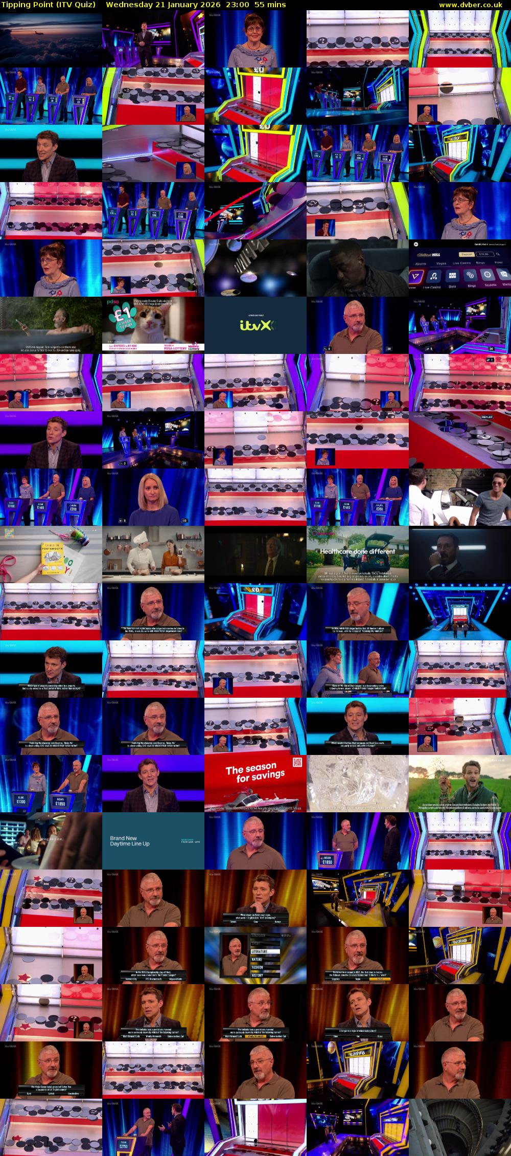 Tipping Point (ITV Quiz) Wednesday 21 January 2026 23:00 - 23:55