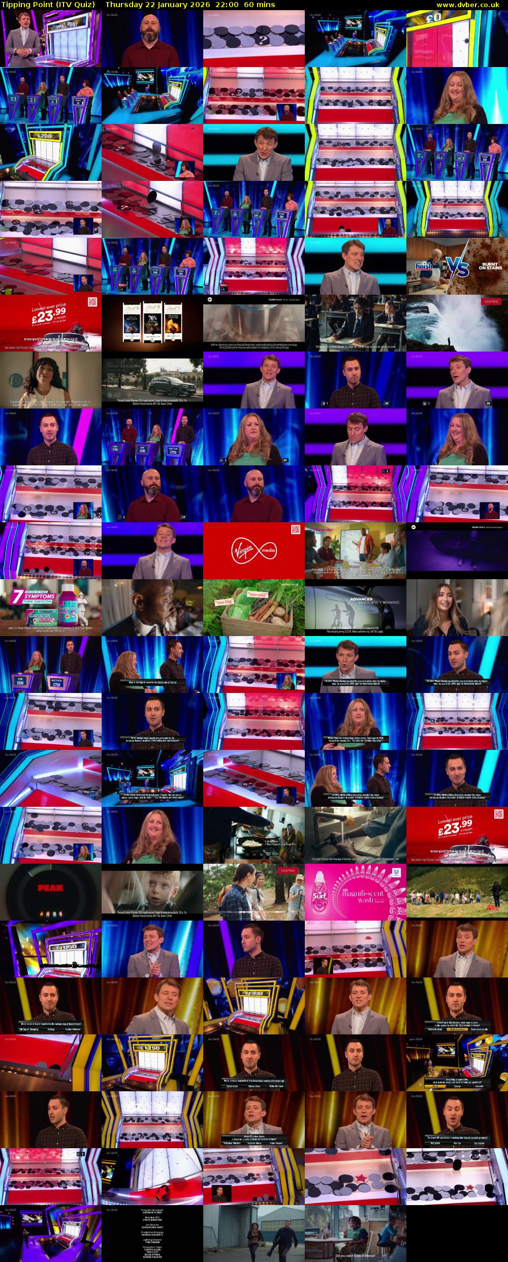 Tipping Point (ITV Quiz) Thursday 22 January 2026 22:00 - 23:00