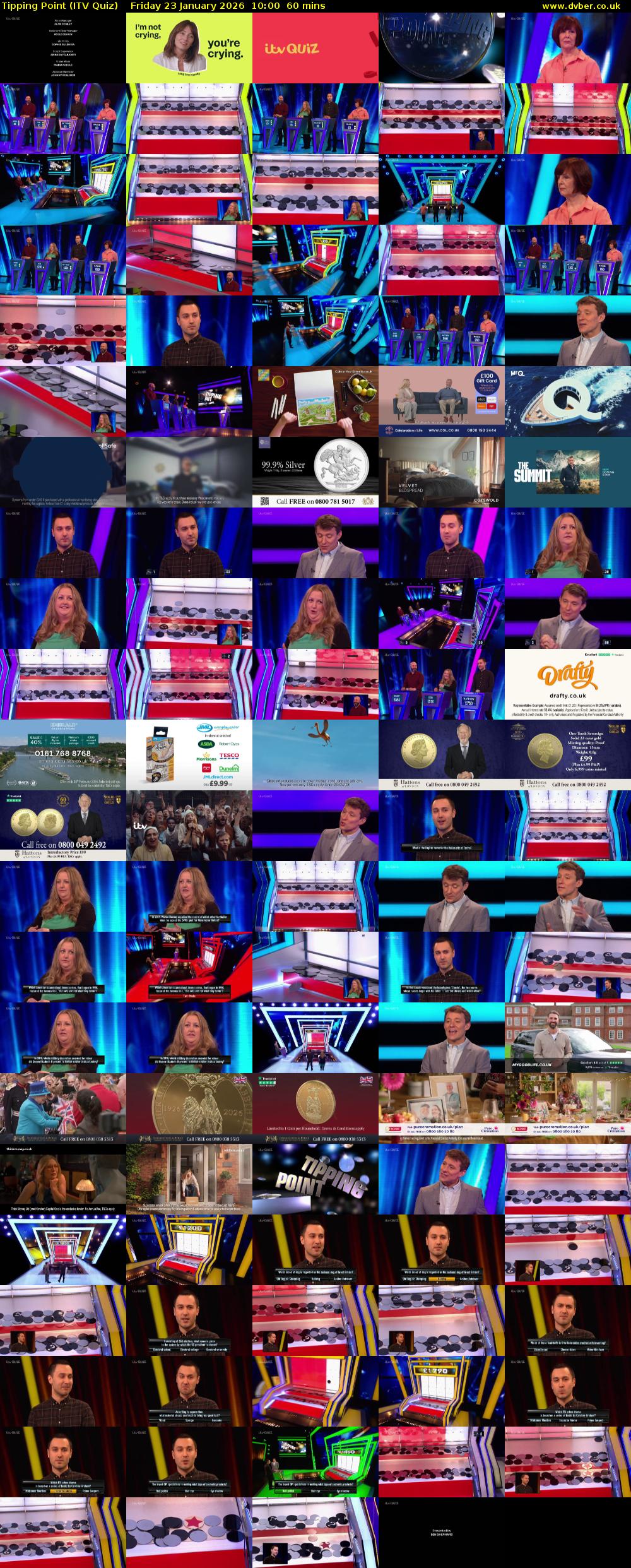 Tipping Point (ITV Quiz) Friday 23 January 2026 10:00 - 11:00
