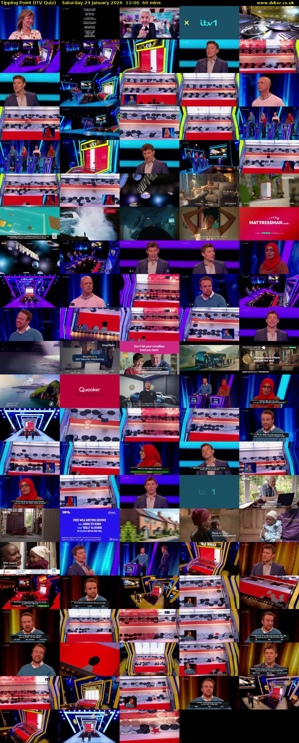Tipping Point (ITV Quiz) Saturday 24 January 2026 11:00 - 12:00