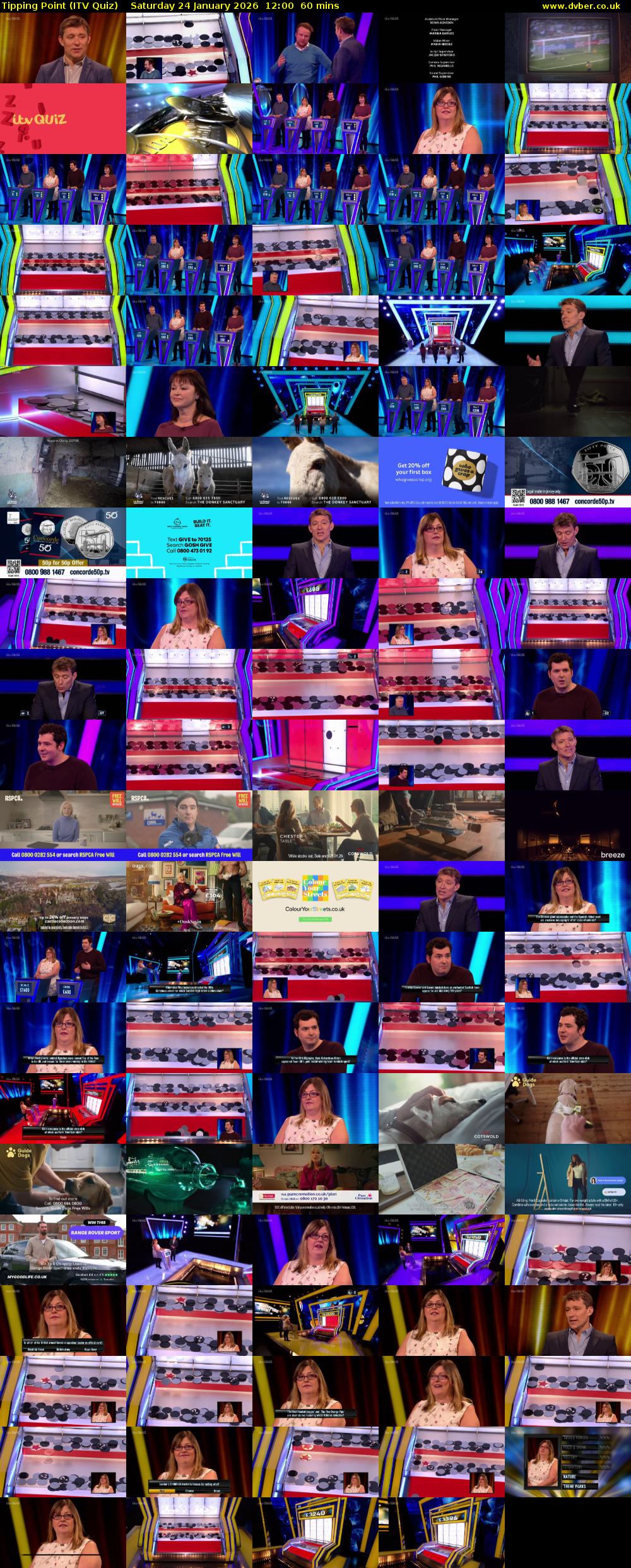 Tipping Point (ITV Quiz) Saturday 24 January 2026 12:00 - 13:00