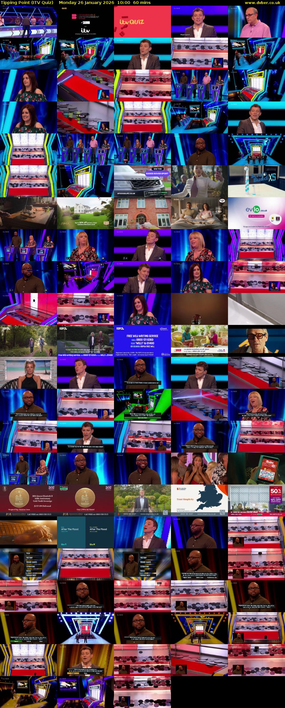 Tipping Point (ITV Quiz) Monday 26 January 2026 10:00 - 11:00