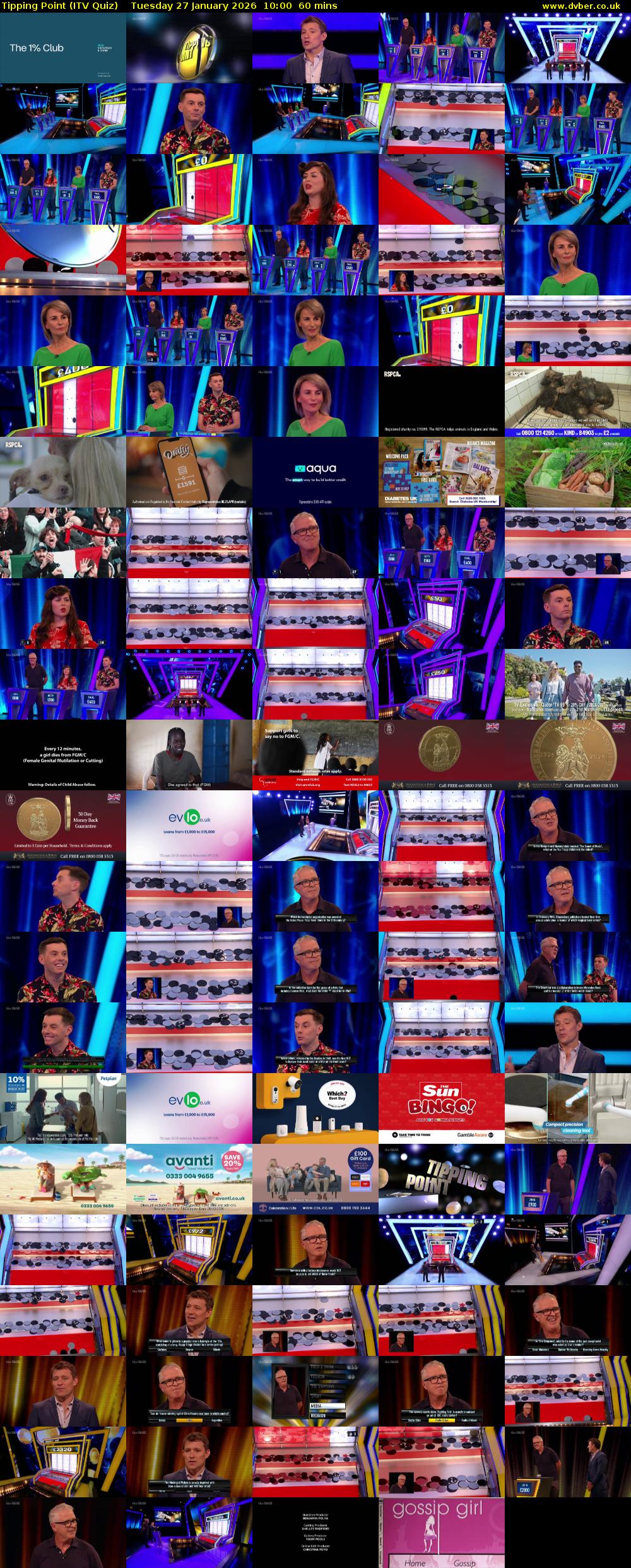 Tipping Point (ITV Quiz) Tuesday 27 January 2026 10:00 - 11:00