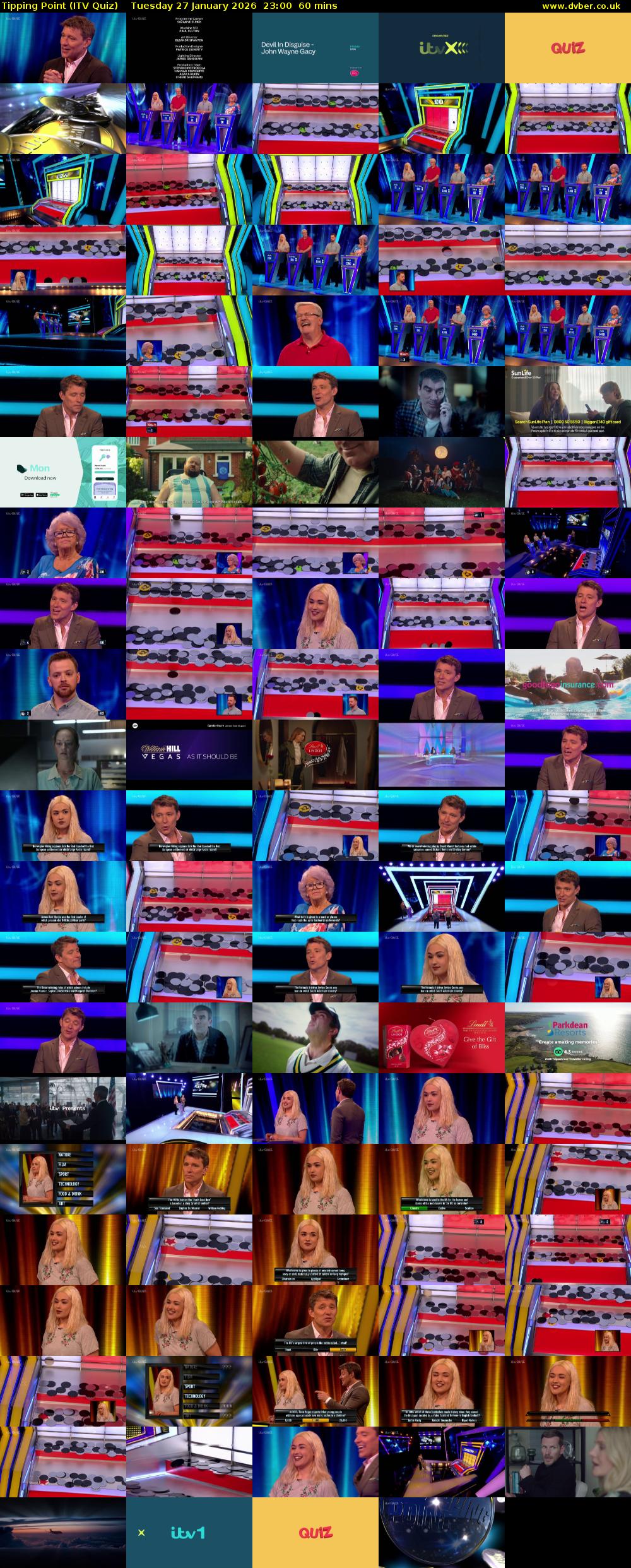 Tipping Point (ITV Quiz) Tuesday 27 January 2026 23:00 - 00:00