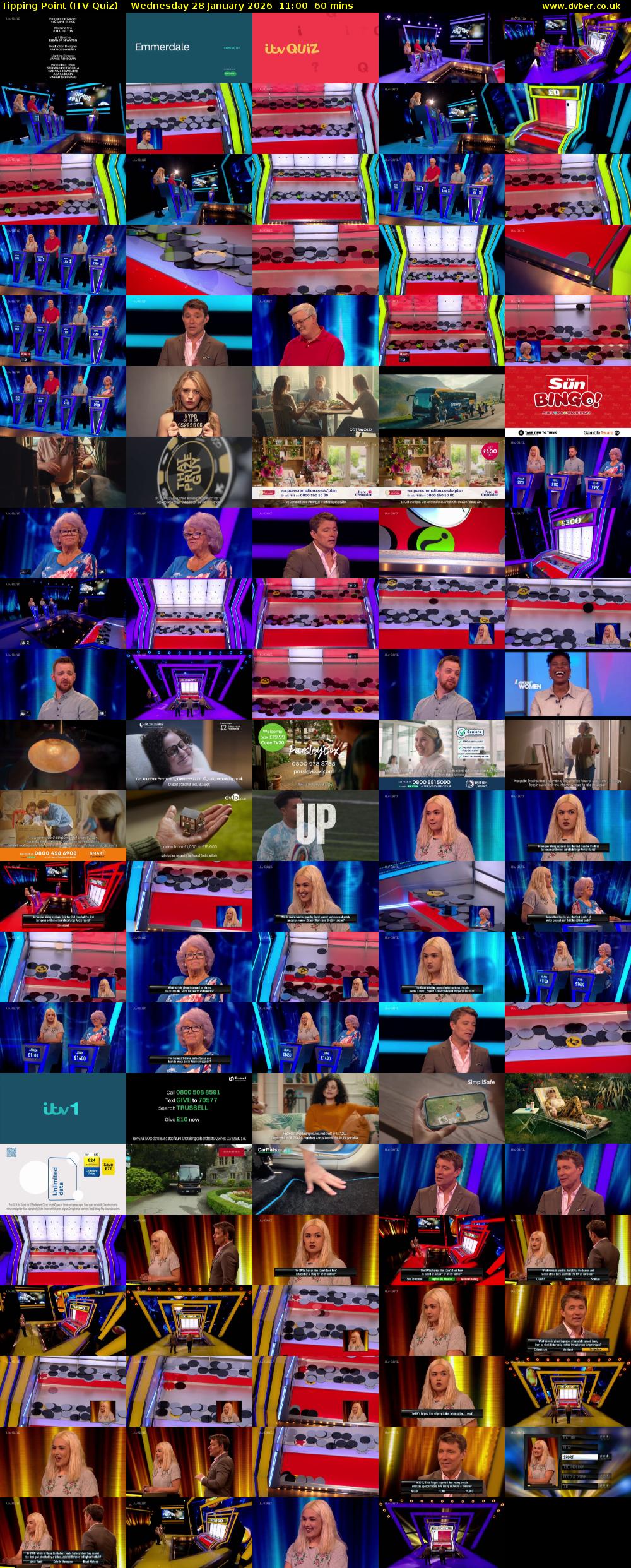Tipping Point (ITV Quiz) Wednesday 28 January 2026 11:00 - 12:00