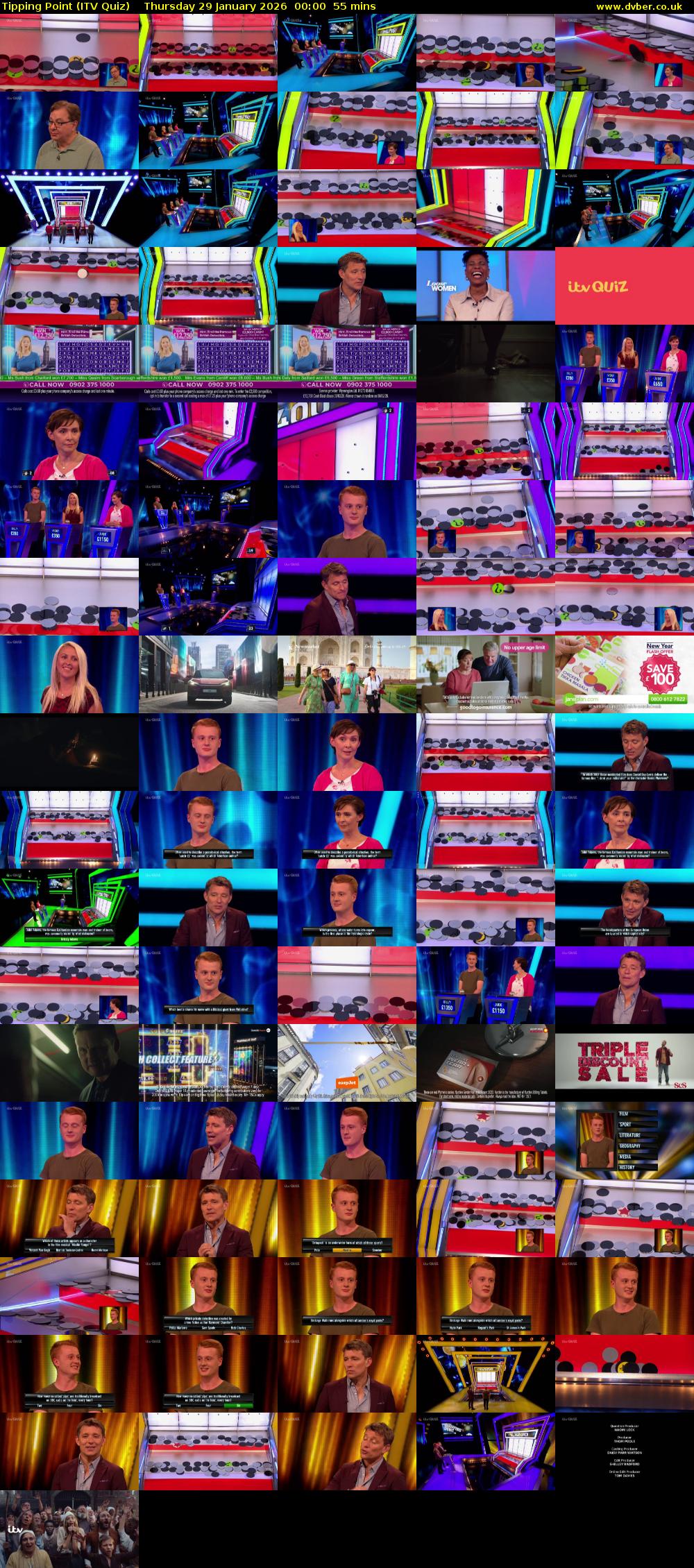 Tipping Point (ITV Quiz) Thursday 29 January 2026 00:00 - 00:55