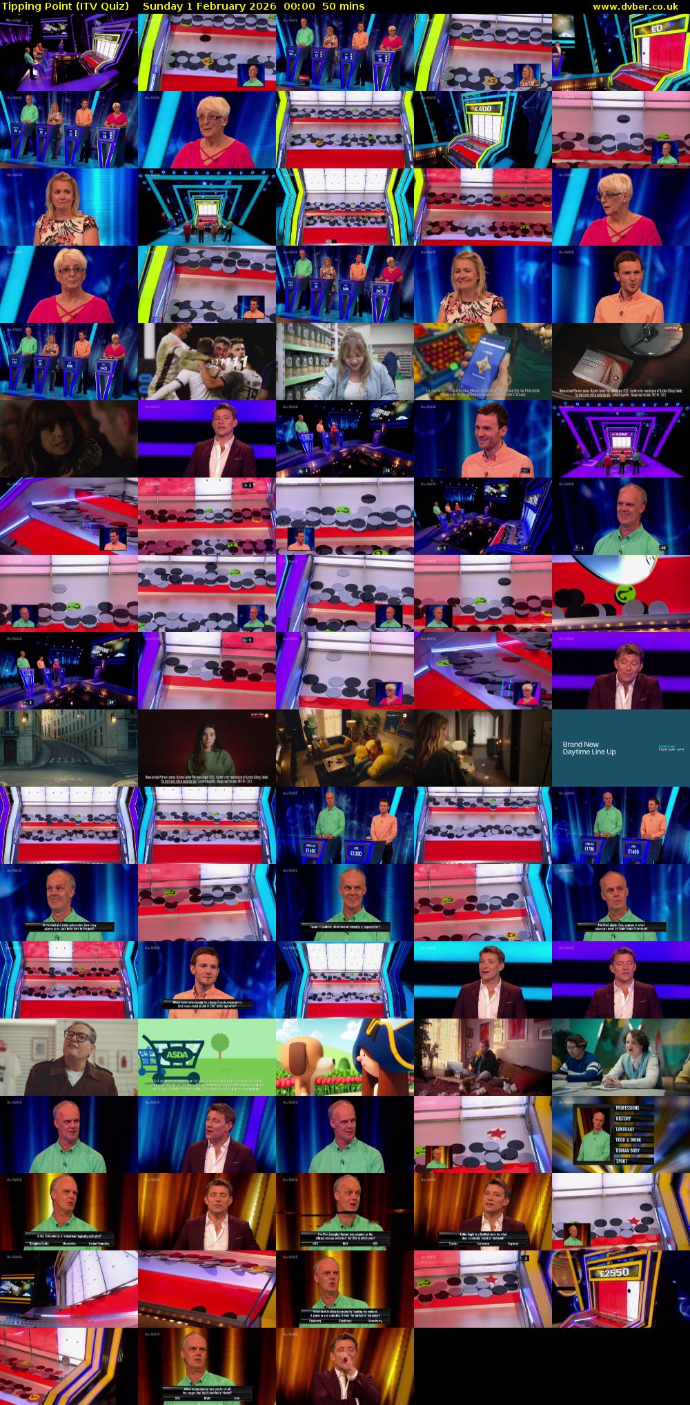 Tipping Point (ITV Quiz) Sunday 1 February 2026 00:00 - 00:50
