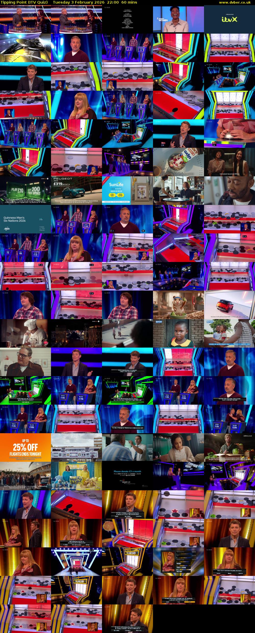 Tipping Point (ITV Quiz) Tuesday 3 February 2026 22:00 - 23:00