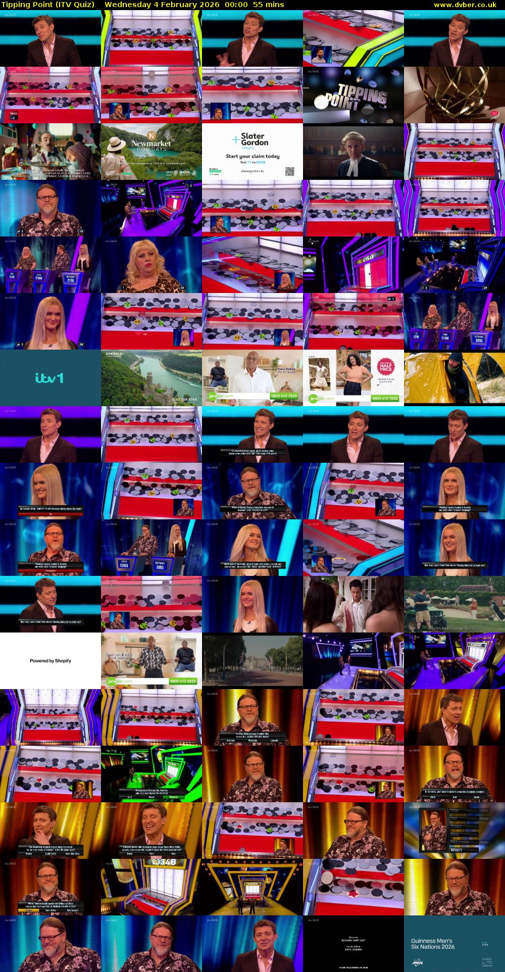 Tipping Point (ITV Quiz) Wednesday 4 February 2026 00:00 - 00:55