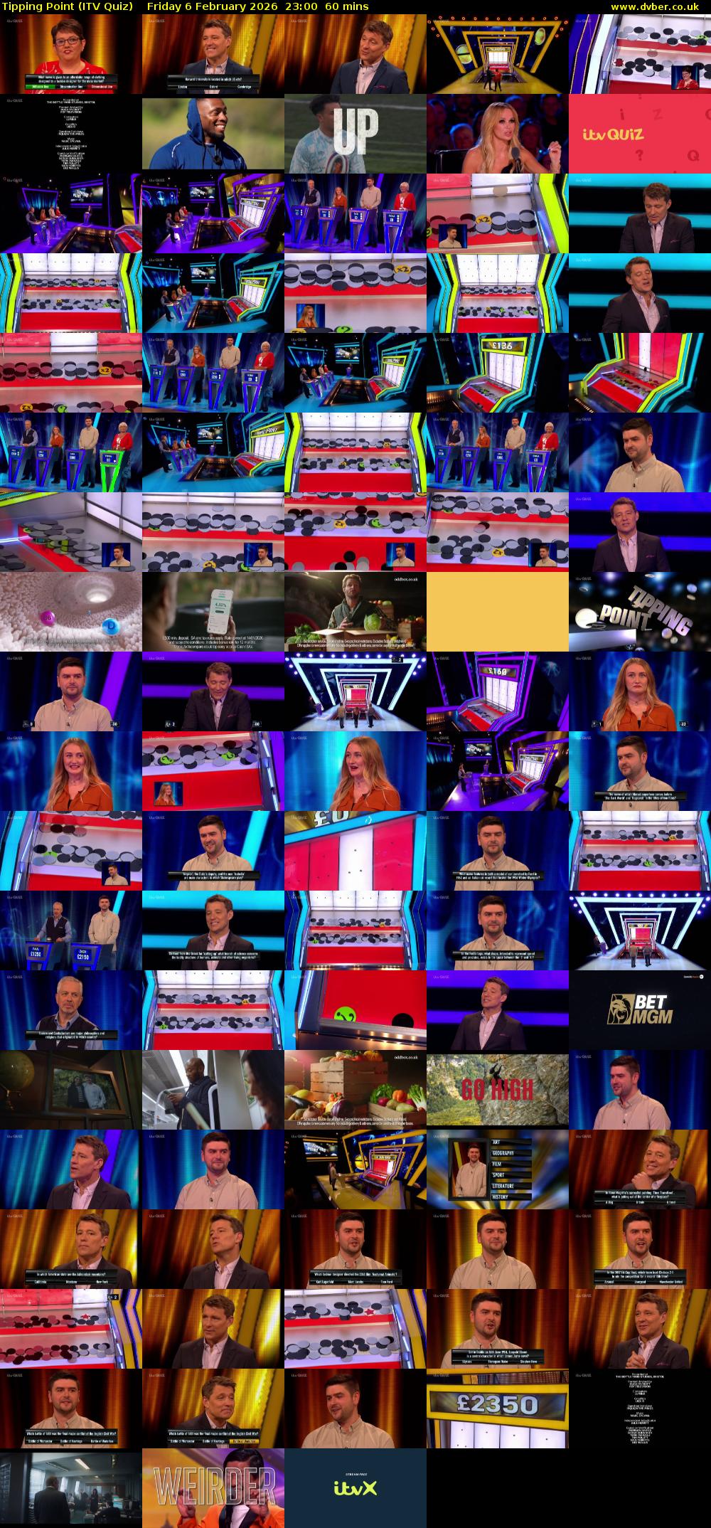 Tipping Point (ITV Quiz) Friday 6 February 2026 23:00 - 00:00
