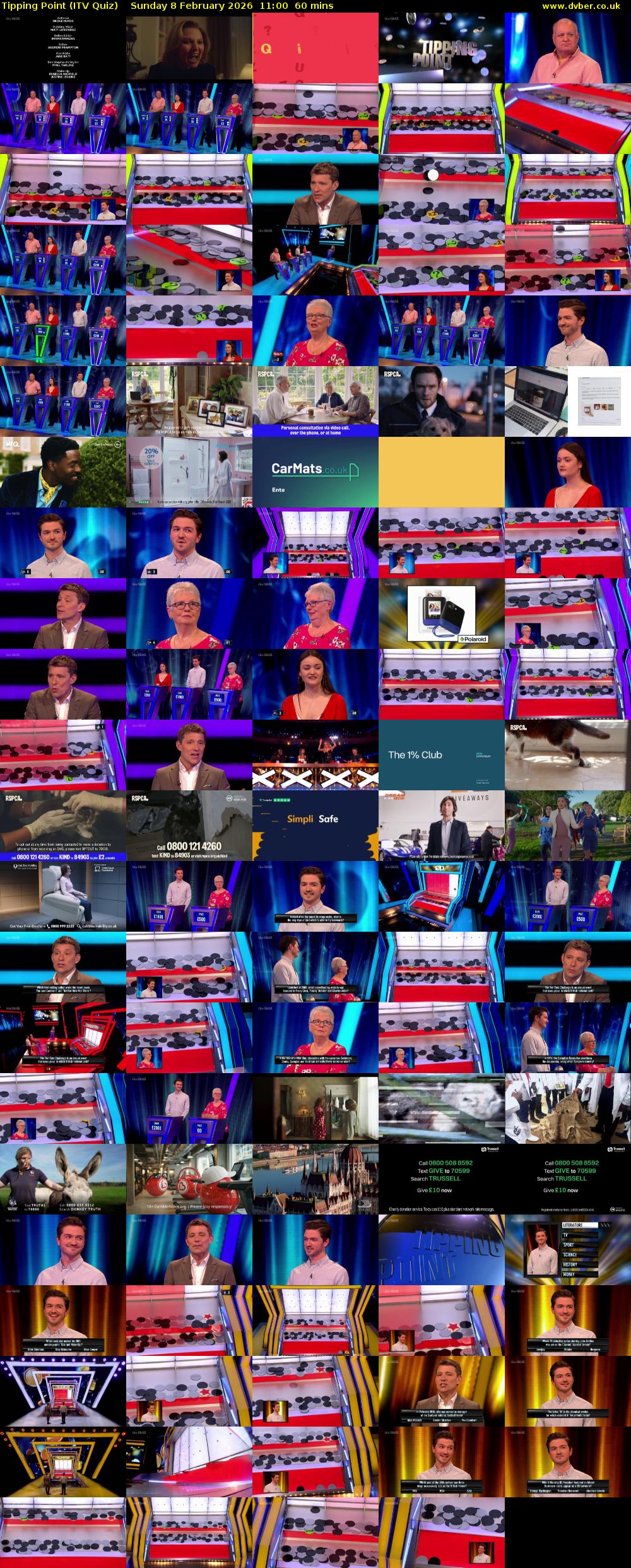 Tipping Point (ITV Quiz) Sunday 8 February 2026 11:00 - 12:00