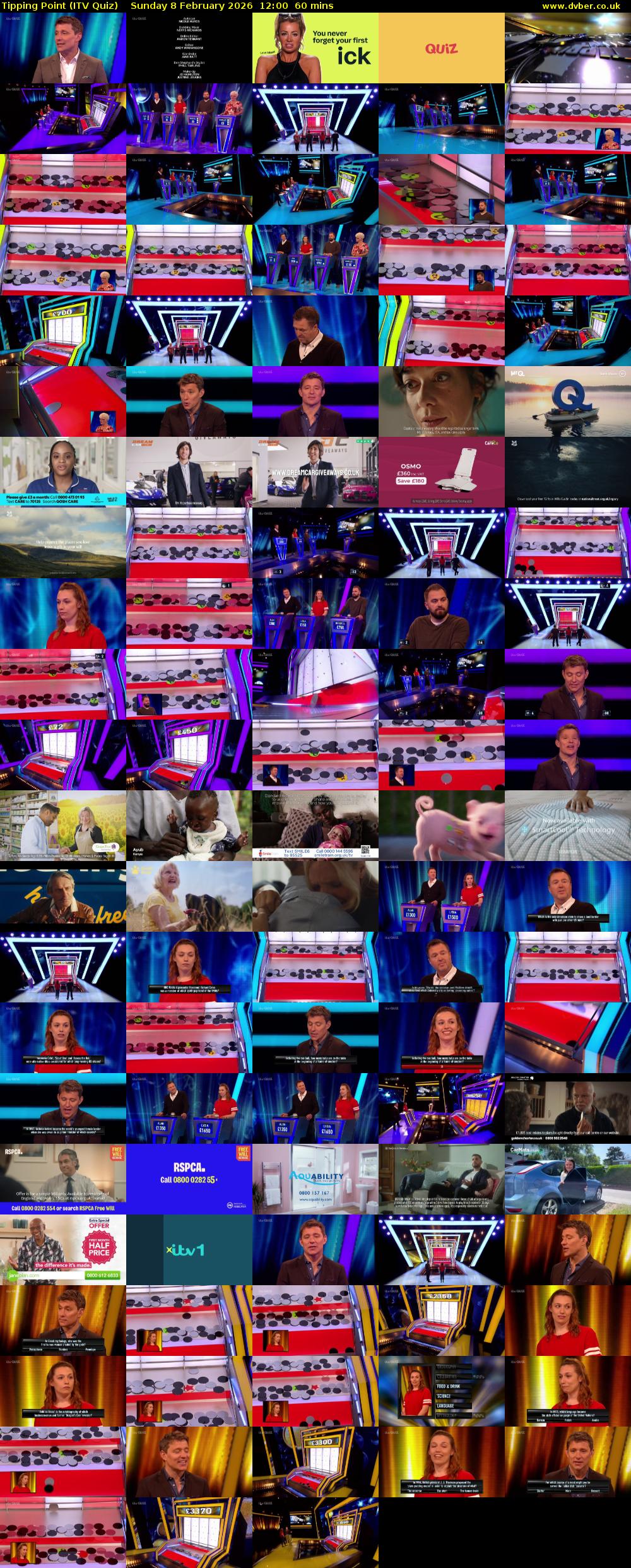 Tipping Point (ITV Quiz) Sunday 8 February 2026 12:00 - 13:00