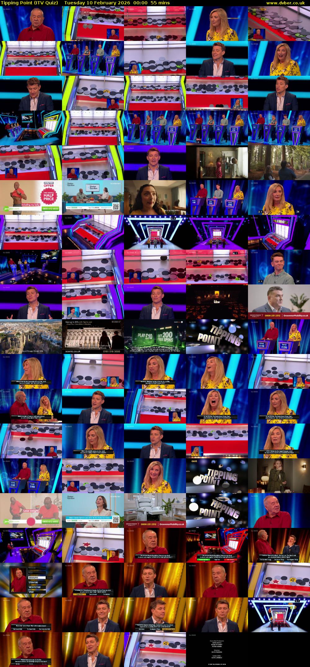 Tipping Point (ITV Quiz) Tuesday 10 February 2026 00:00 - 00:55