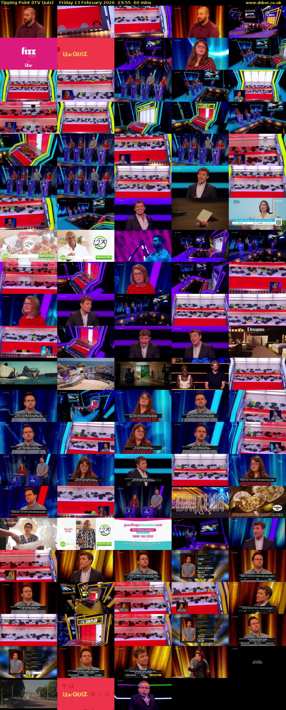 Tipping Point (ITV Quiz) Friday 13 February 2026 23:55 - 00:55