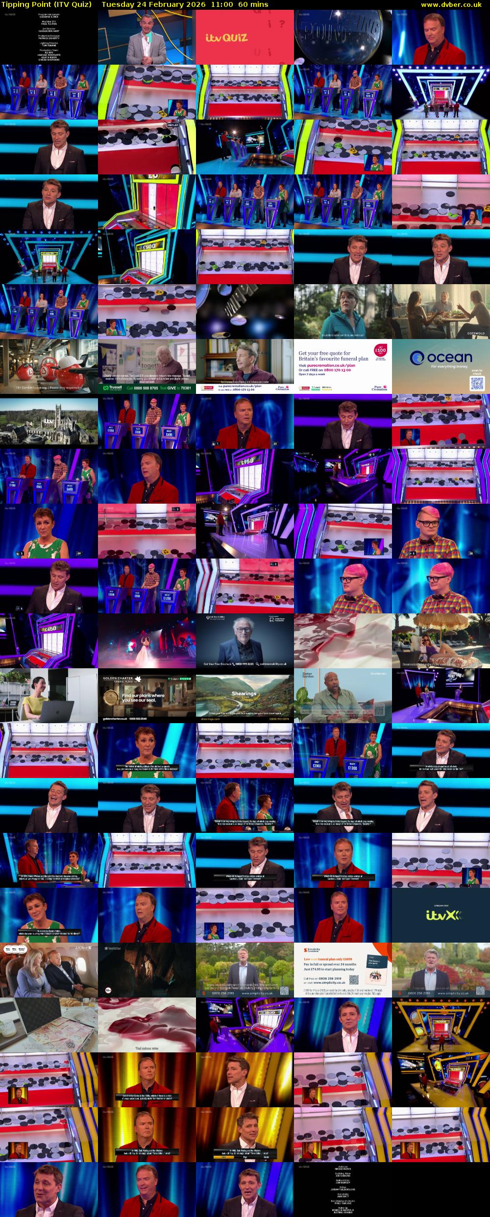 Tipping Point (ITV Quiz) Tuesday 24 February 2026 11:00 - 12:00