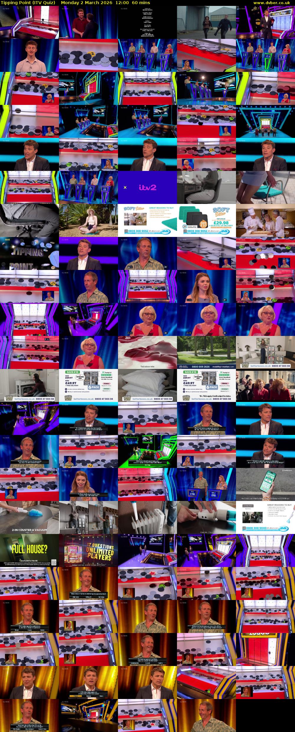Tipping Point (ITV Quiz) Monday 2 March 2026 12:00 - 13:00