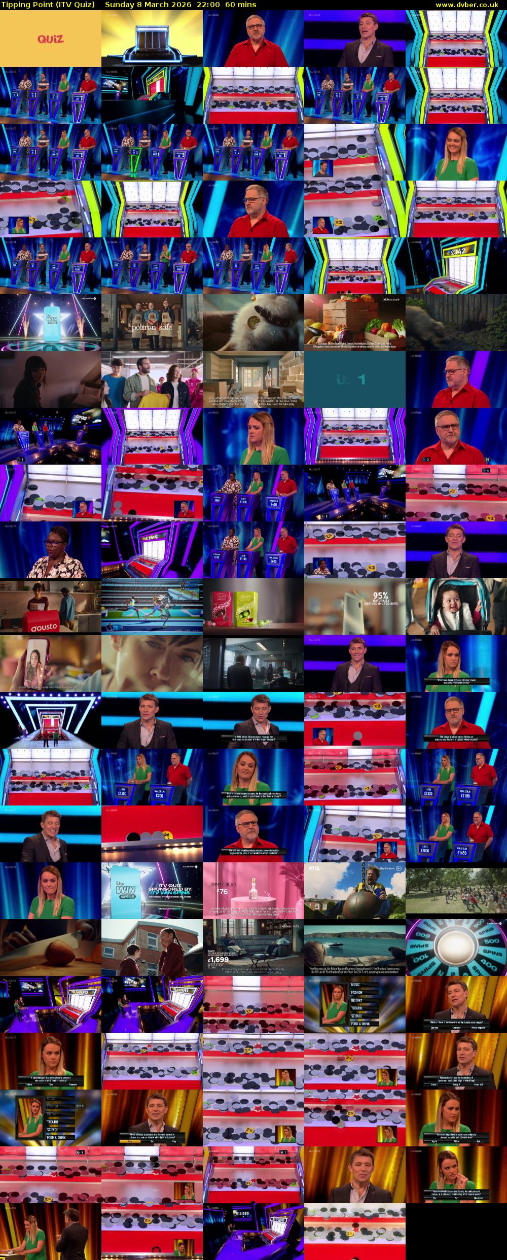 Tipping Point (ITV Quiz) Sunday 8 March 2026 22:00 - 23:00