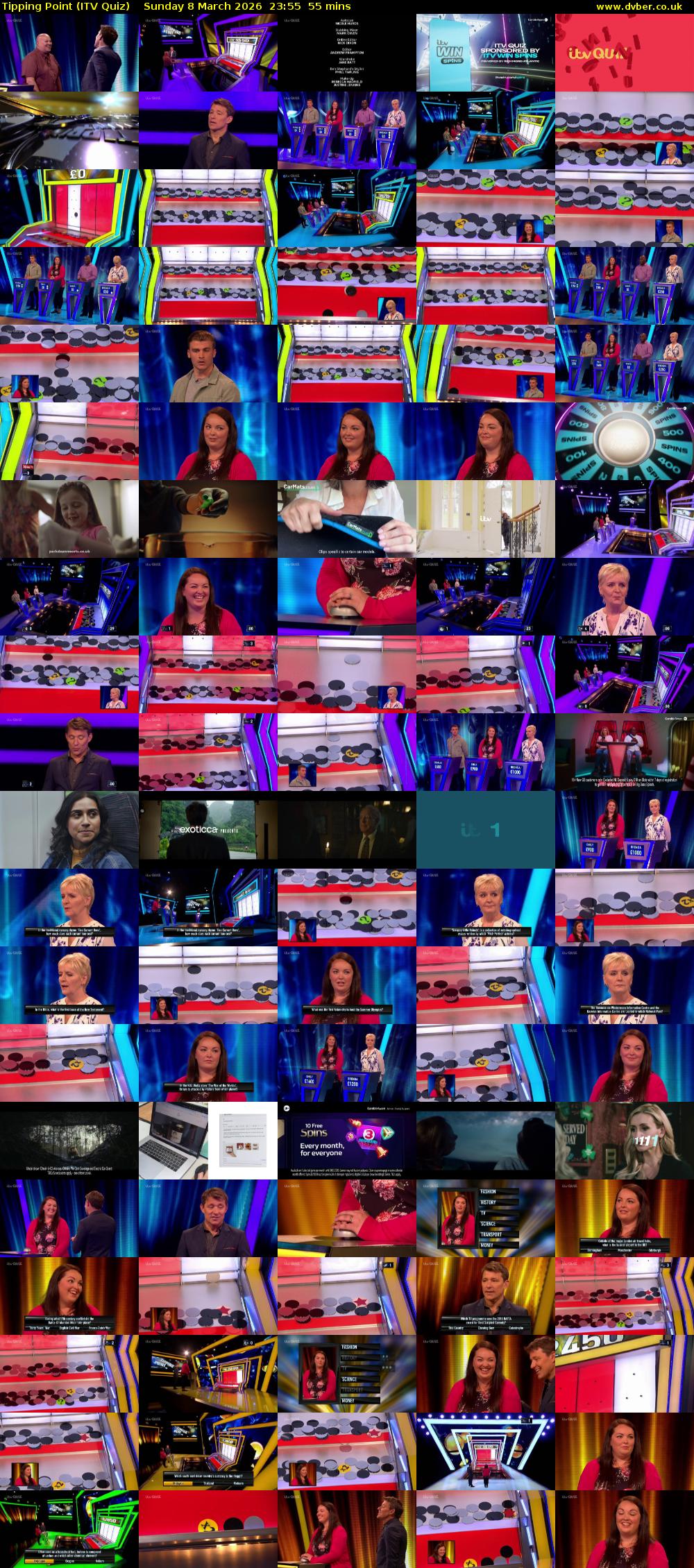 Tipping Point (ITV Quiz) Sunday 8 March 2026 23:55 - 00:50