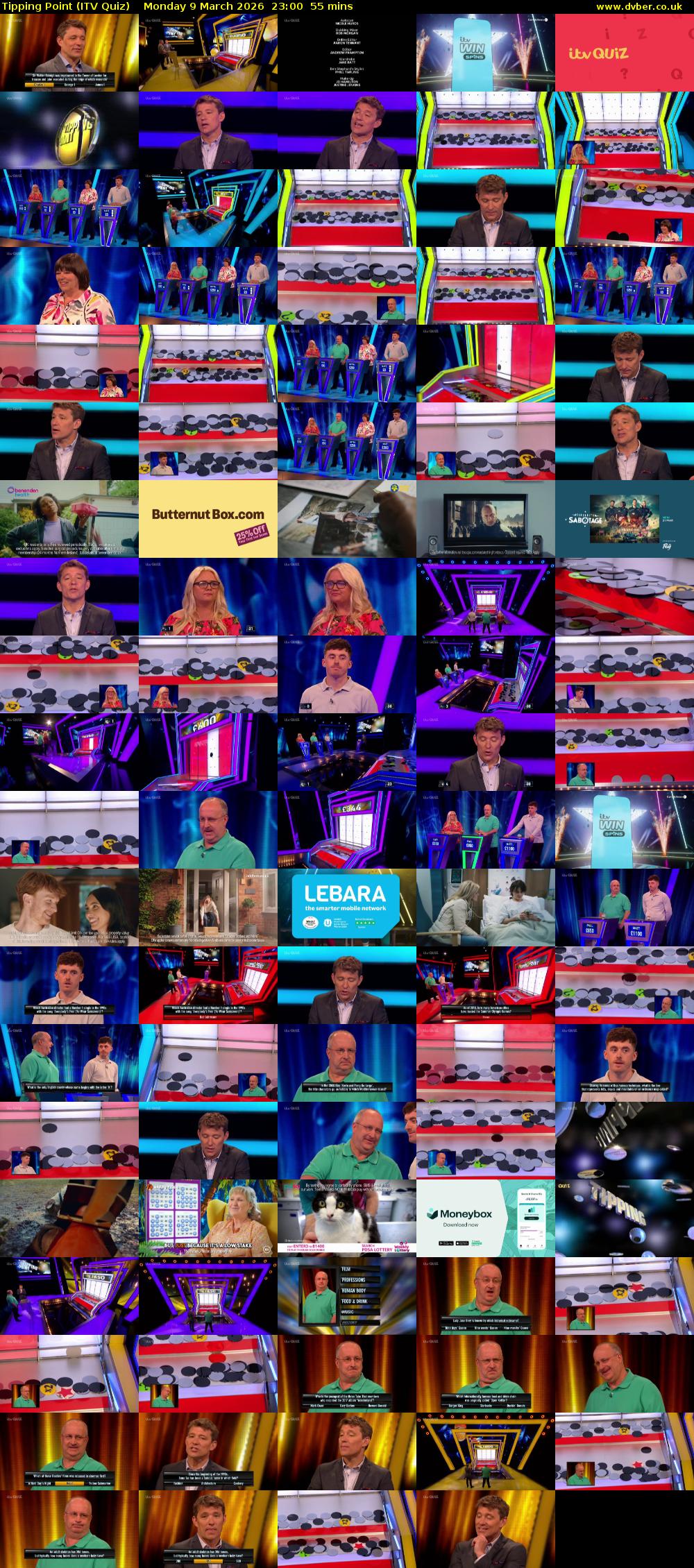Tipping Point (ITV Quiz) Monday 9 March 2026 23:00 - 23:55