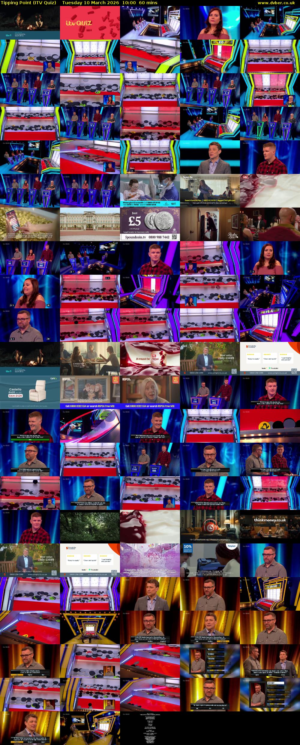 Tipping Point (ITV Quiz) Tuesday 10 March 2026 10:00 - 11:00