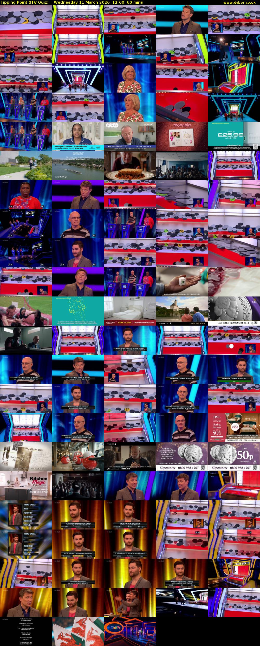 Tipping Point (ITV Quiz) Wednesday 11 March 2026 12:00 - 13:00