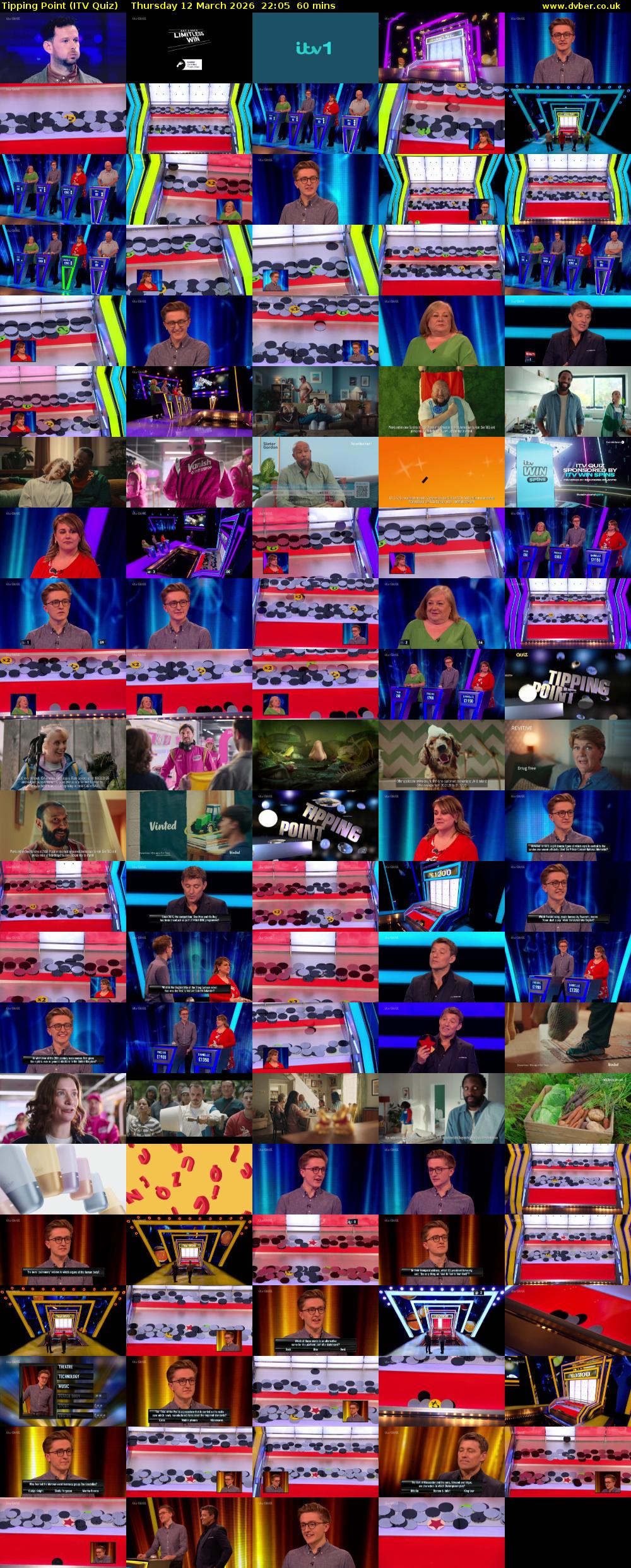 Tipping Point (ITV Quiz) Thursday 12 March 2026 22:05 - 23:05