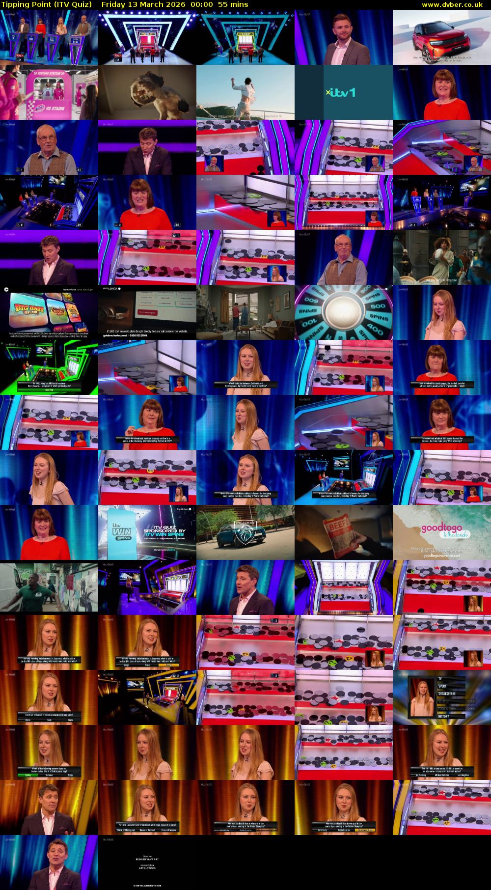 Tipping Point (ITV Quiz) Friday 13 March 2026 00:00 - 00:55