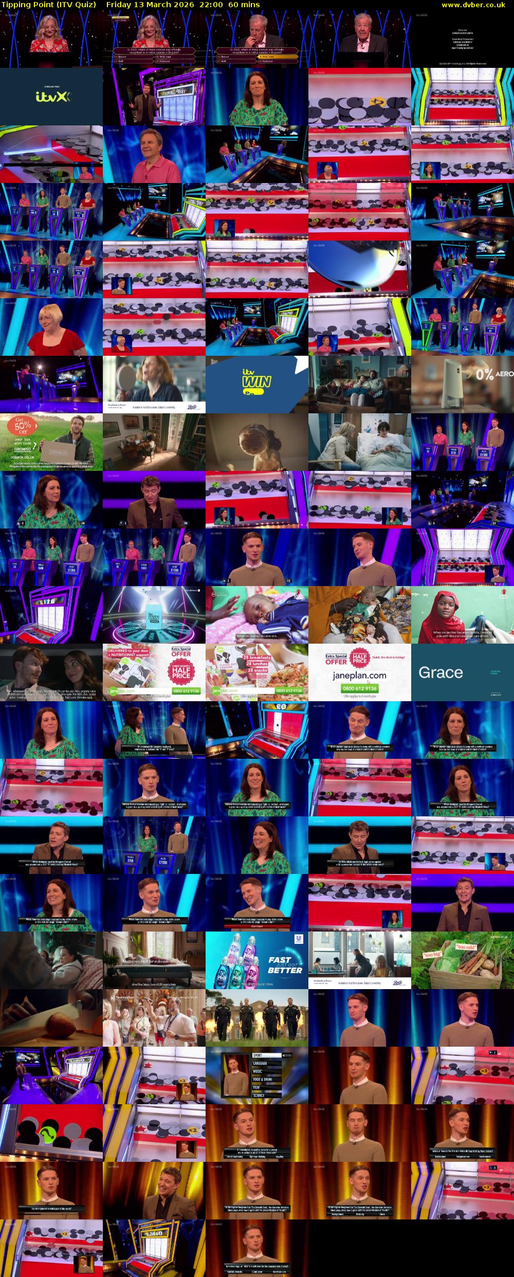 Tipping Point (ITV Quiz) Friday 13 March 2026 22:00 - 23:00