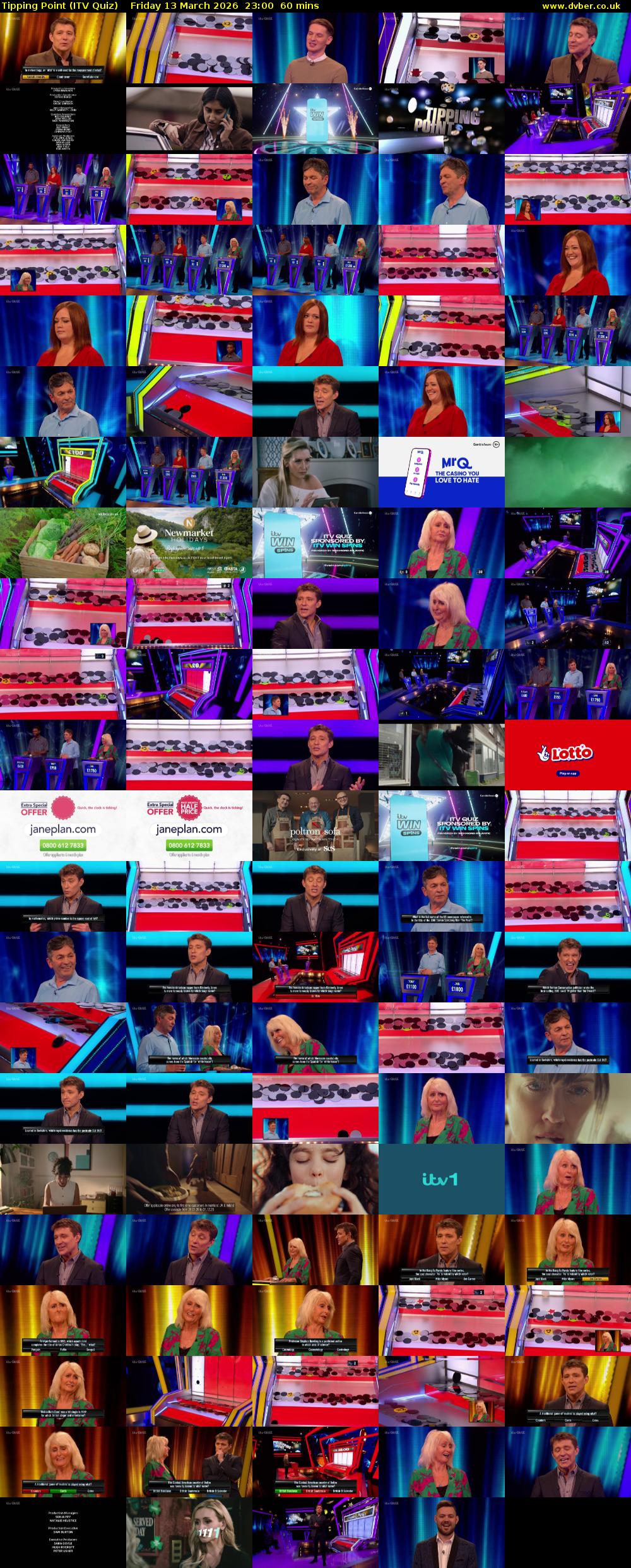 Tipping Point (ITV Quiz) Friday 13 March 2026 23:00 - 00:00