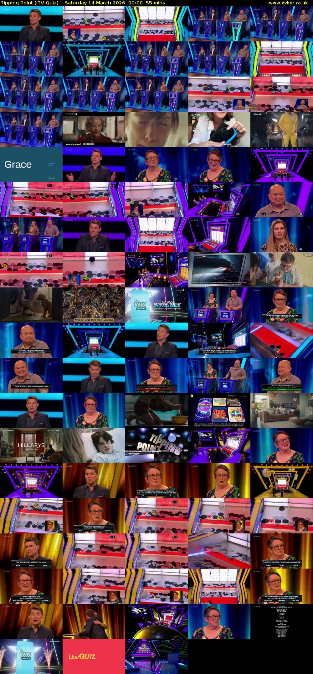 Tipping Point (ITV Quiz) Saturday 14 March 2026 00:00 - 00:55