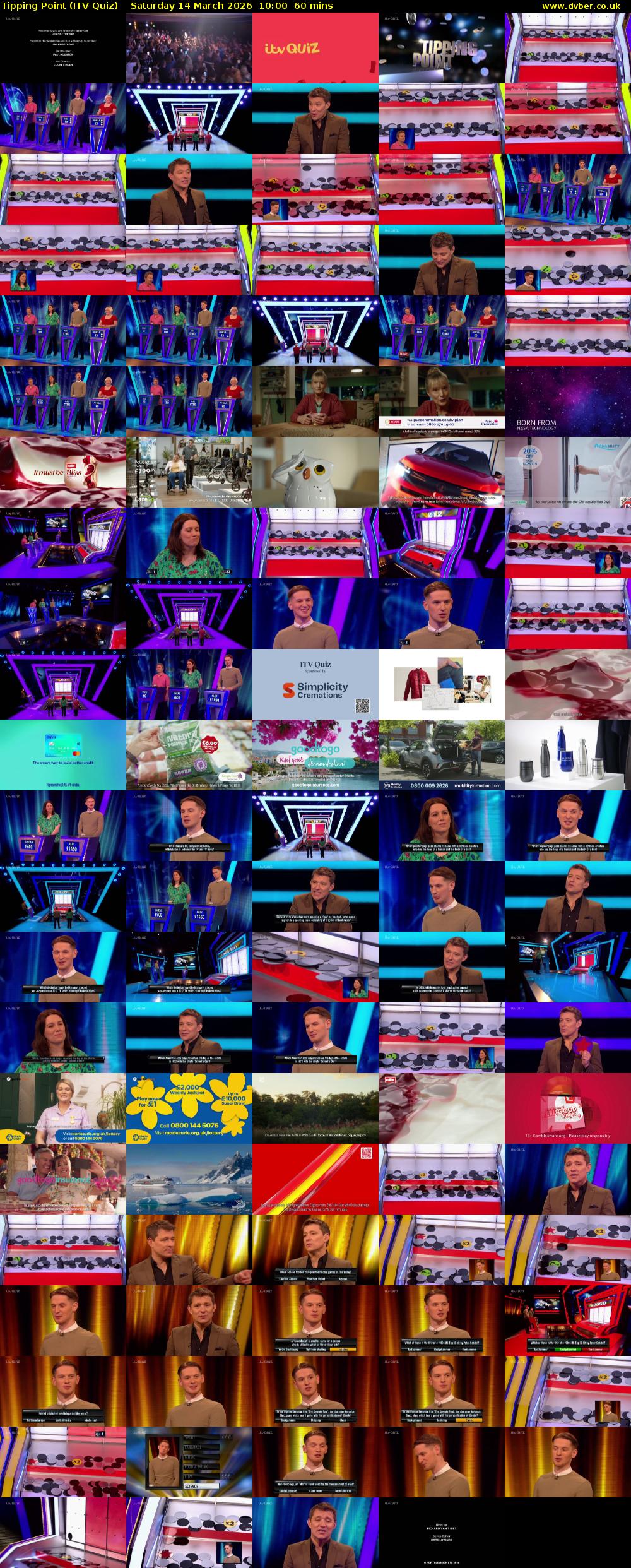 Tipping Point (ITV Quiz) Saturday 14 March 2026 10:00 - 11:00