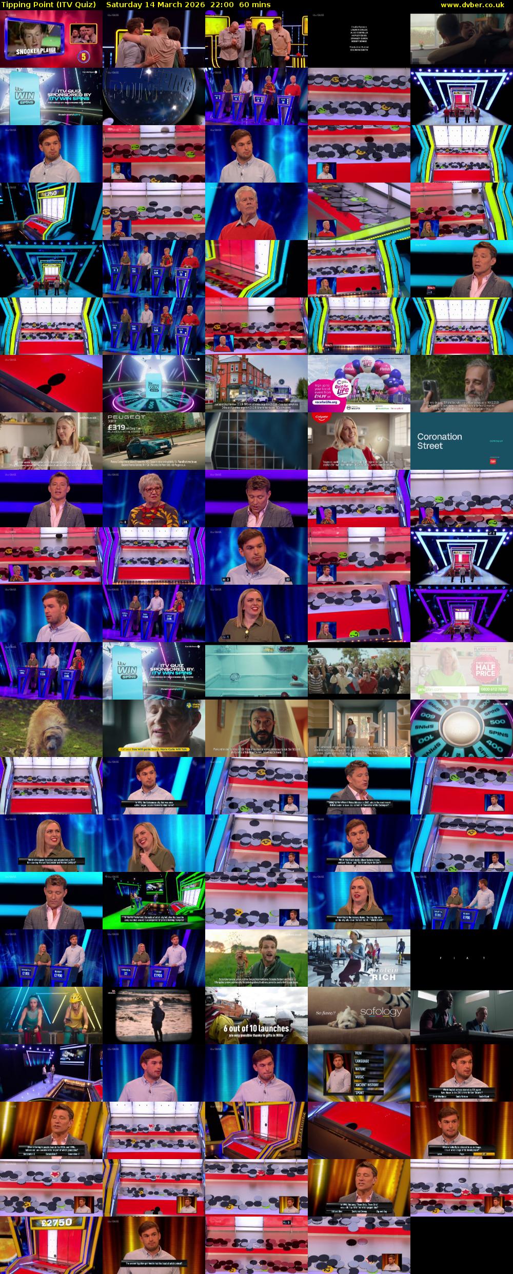 Tipping Point (ITV Quiz) Saturday 14 March 2026 22:00 - 23:00