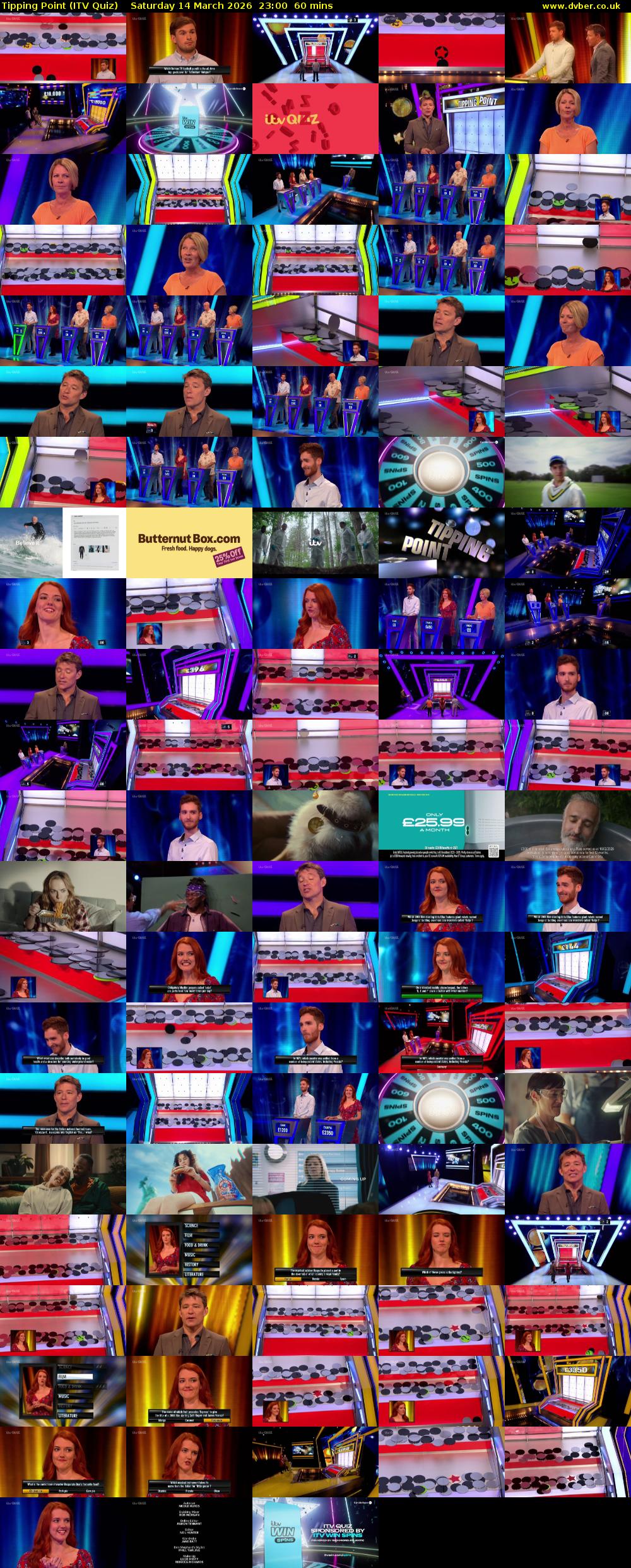 Tipping Point (ITV Quiz) Saturday 14 March 2026 23:00 - 00:00