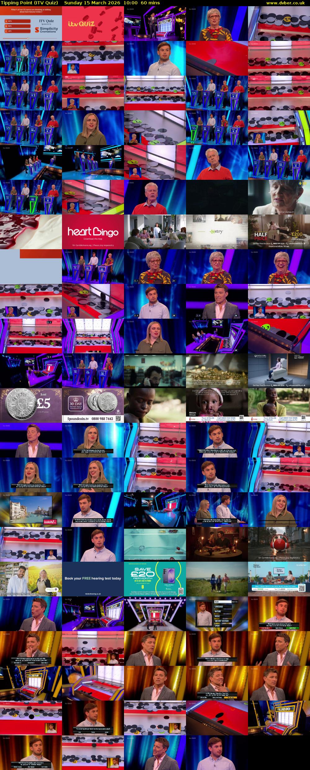 Tipping Point (ITV Quiz) Sunday 15 March 2026 10:00 - 11:00