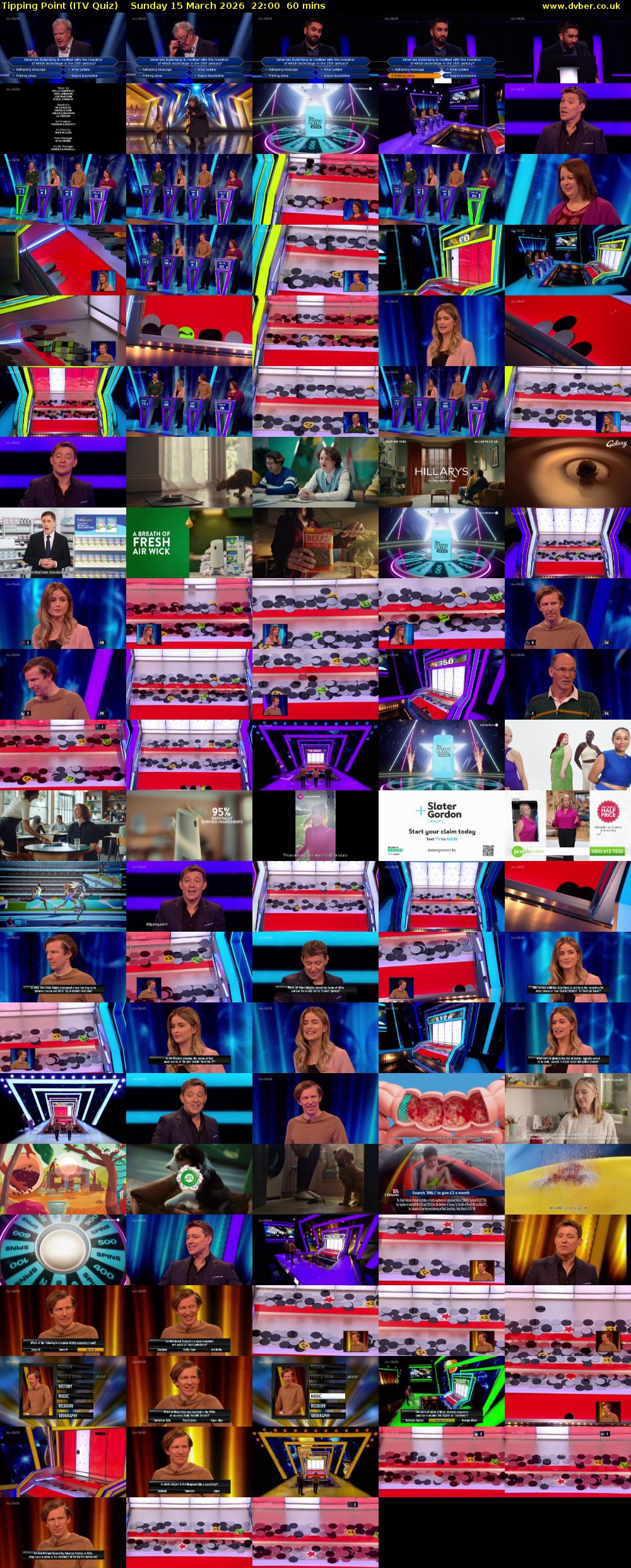 Tipping Point (ITV Quiz) Sunday 15 March 2026 22:00 - 23:00