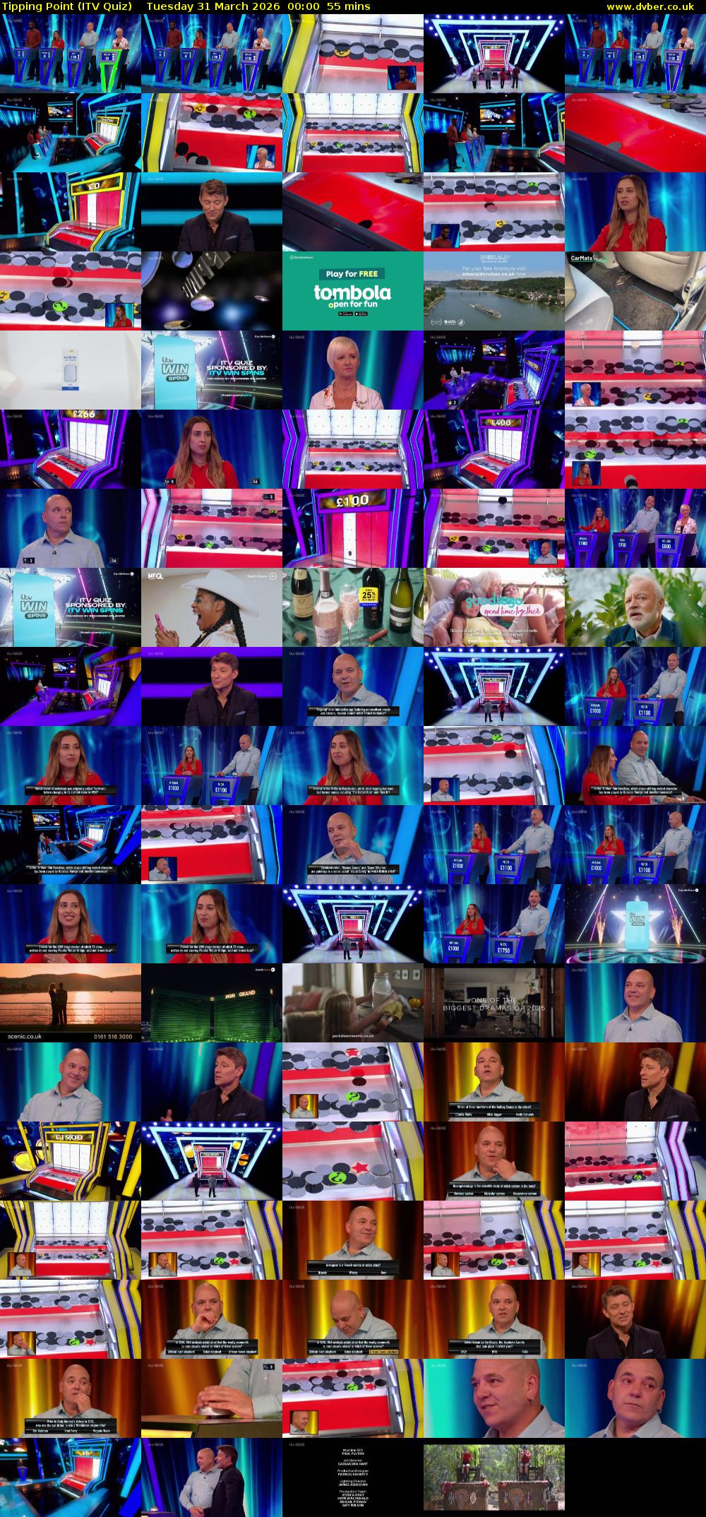 Tipping Point (ITV Quiz) Tuesday 31 March 2026 00:00 - 00:55