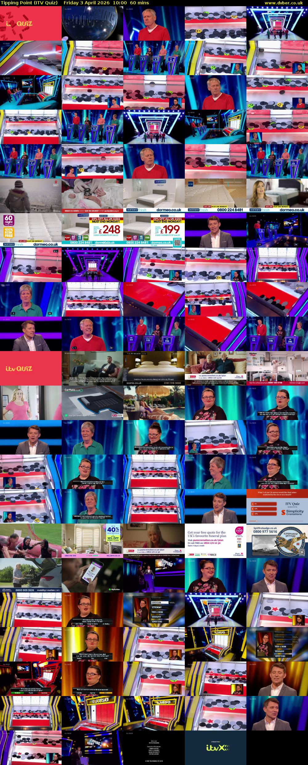 Tipping Point (ITV Quiz) Friday 3 April 2026 10:00 - 11:00