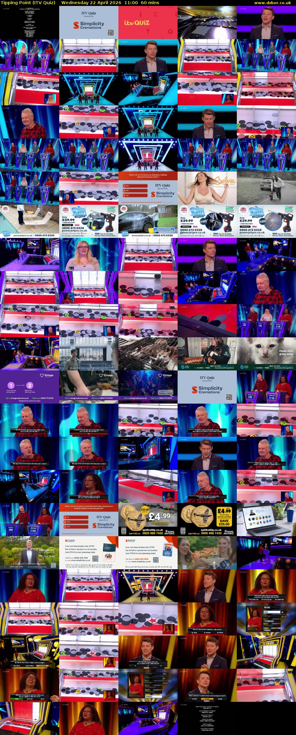 Tipping Point (ITV Quiz) Wednesday 22 April 2026 11:00 - 12:00