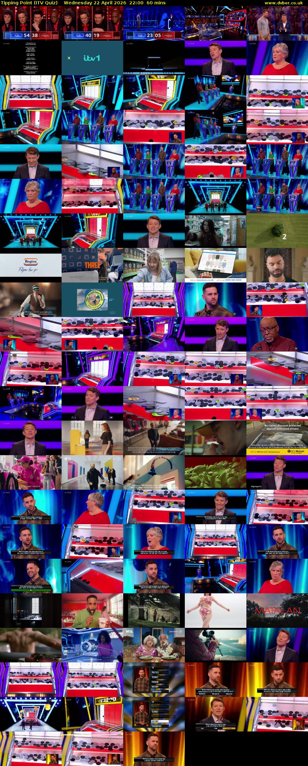 Tipping Point (ITV Quiz) Wednesday 22 April 2026 22:00 - 23:00