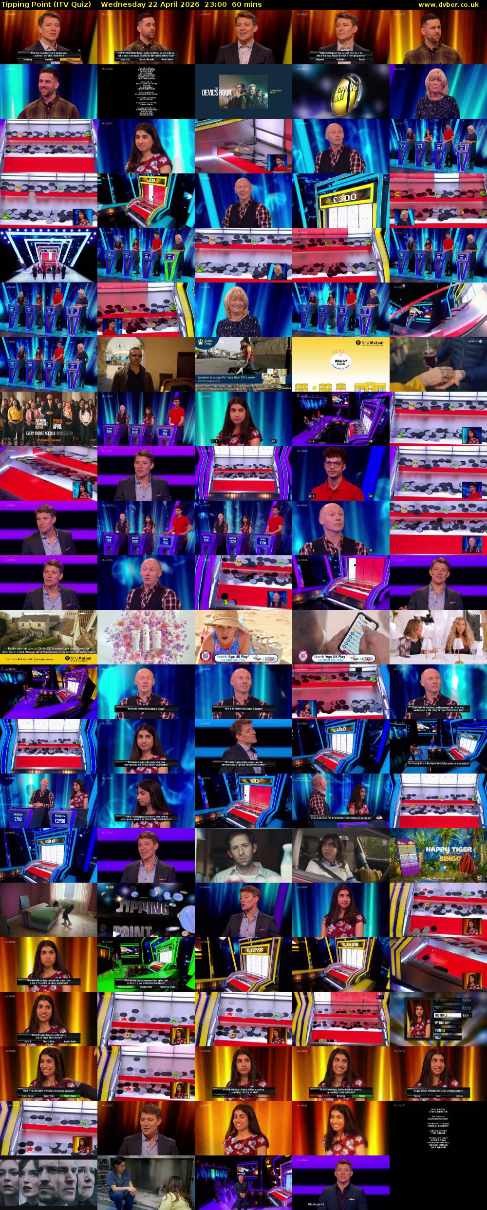 Tipping Point (ITV Quiz) Wednesday 22 April 2026 23:00 - 00:00