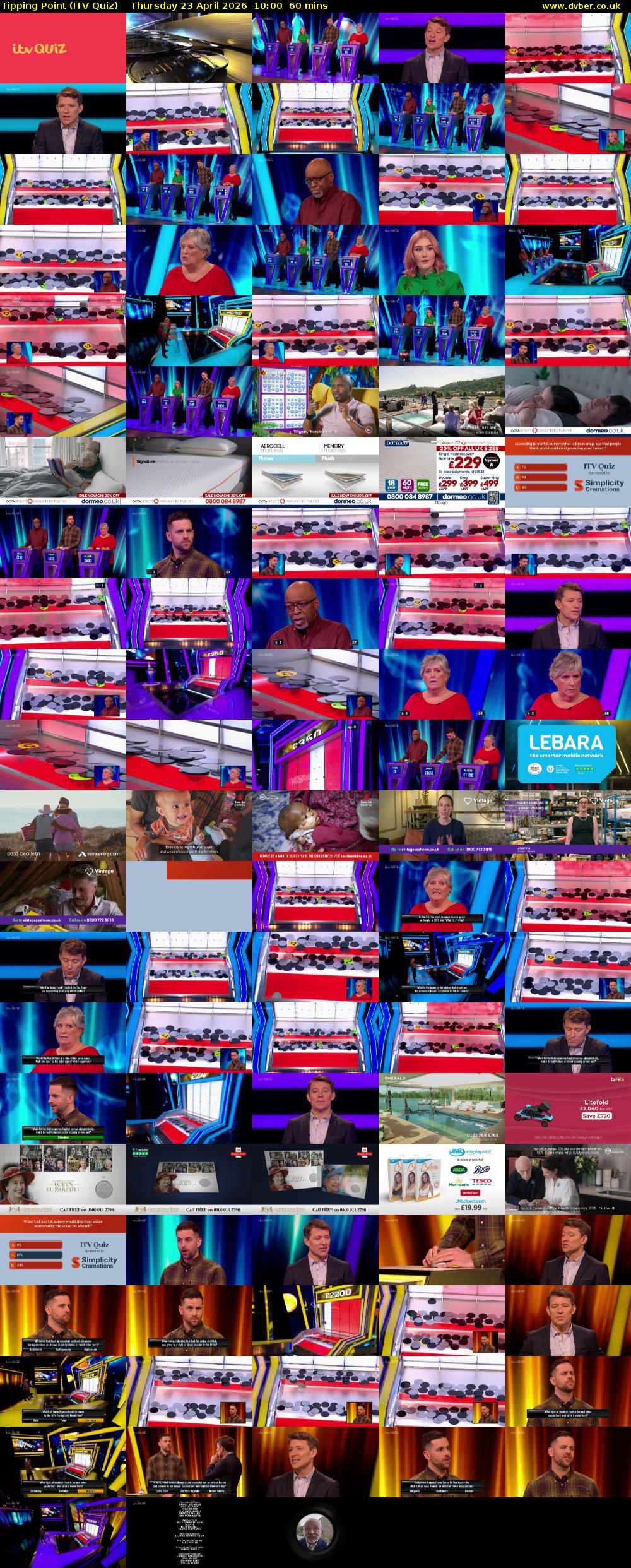 Tipping Point (ITV Quiz) Thursday 23 April 2026 10:00 - 11:00